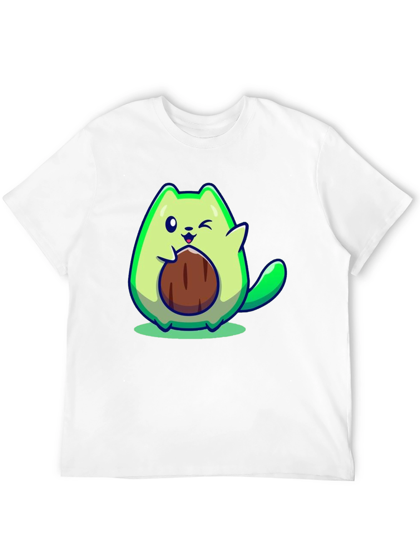 Avocado Cat Graphic Tee - Cute & Funny!