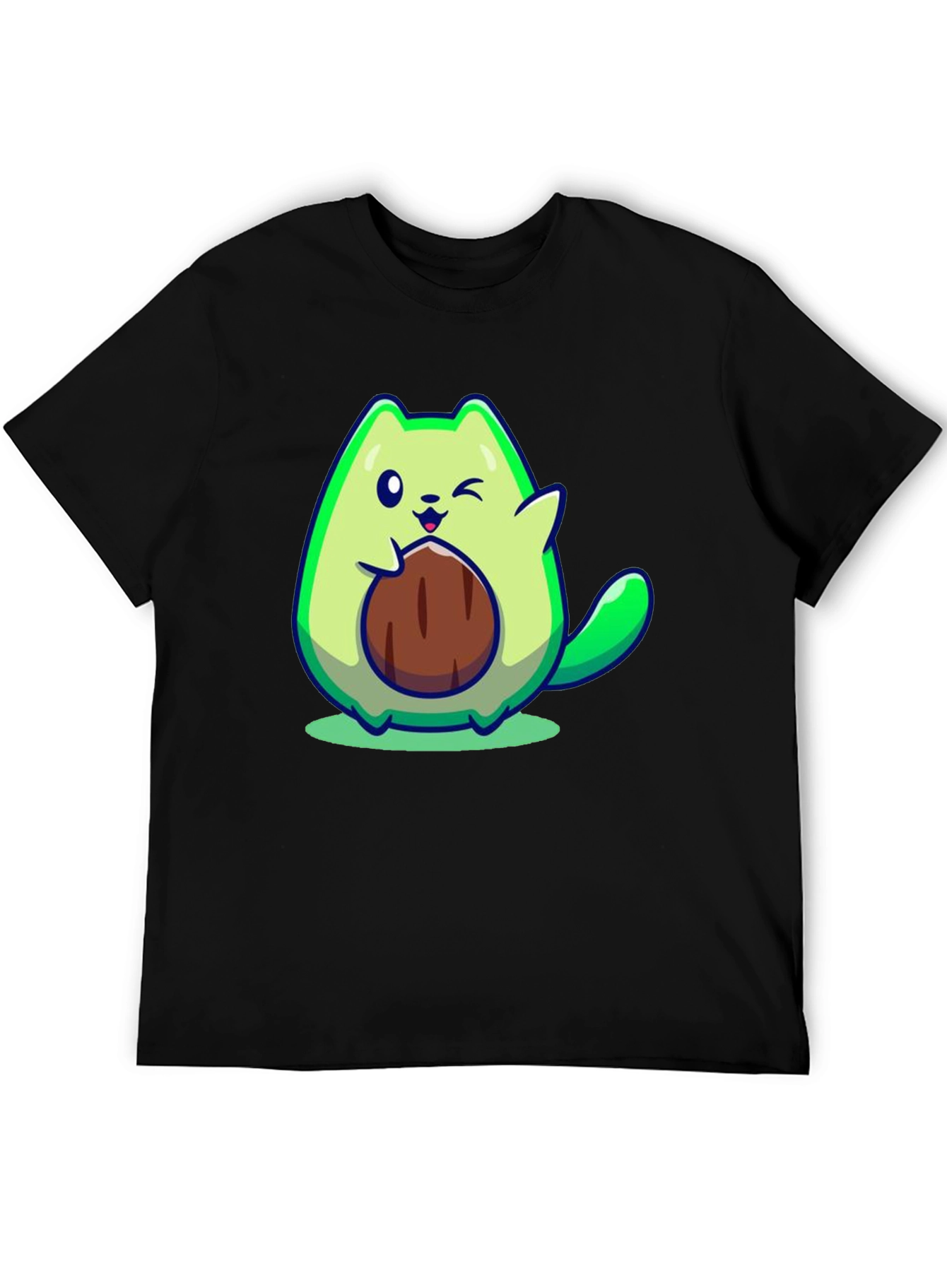 Avocado Cat Graphic Tee - Cute & Funny!