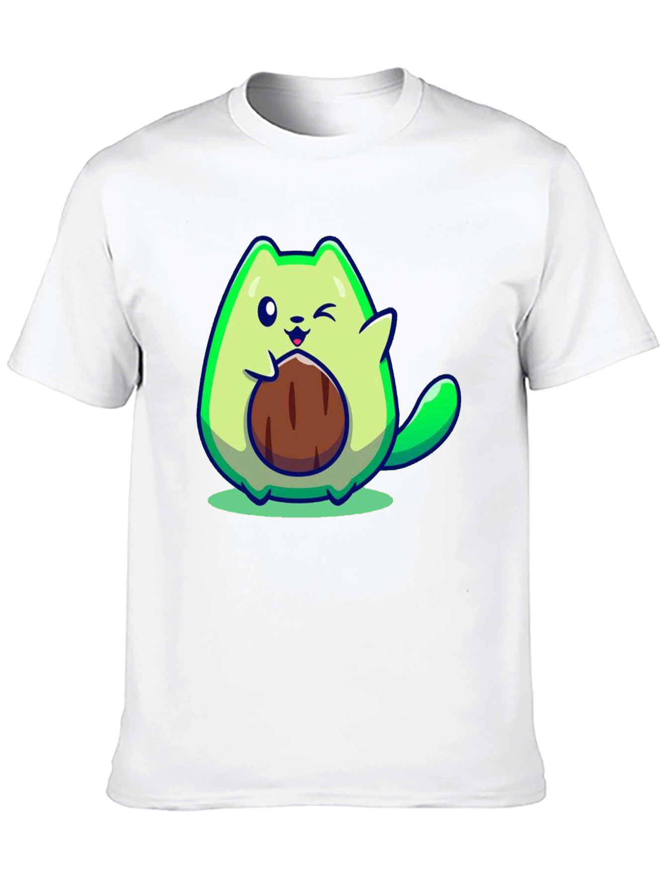 Avocado Cat Graphic Tee - Cute & Funny!