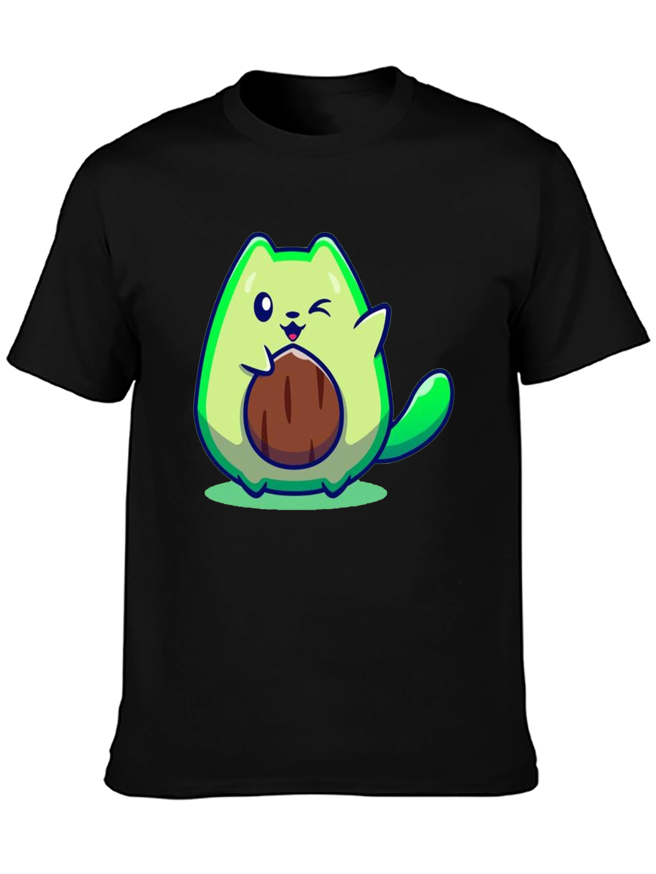 Avocado Cat Graphic Tee - Cute & Funny!