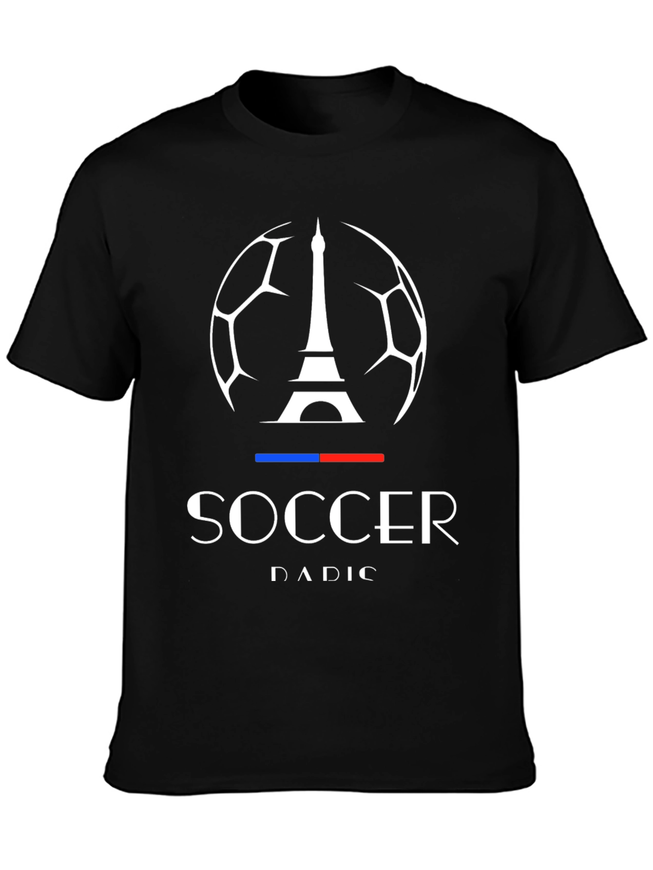 Paris Soccer T-Shirt - Mens Black Graphic Tee