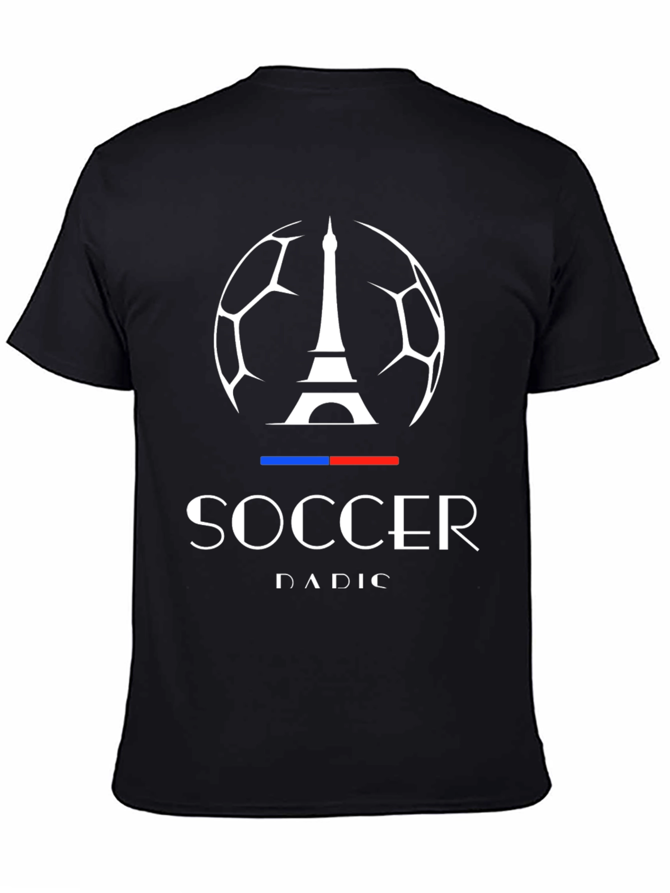 Paris Soccer T-Shirt - Mens Black Graphic Tee