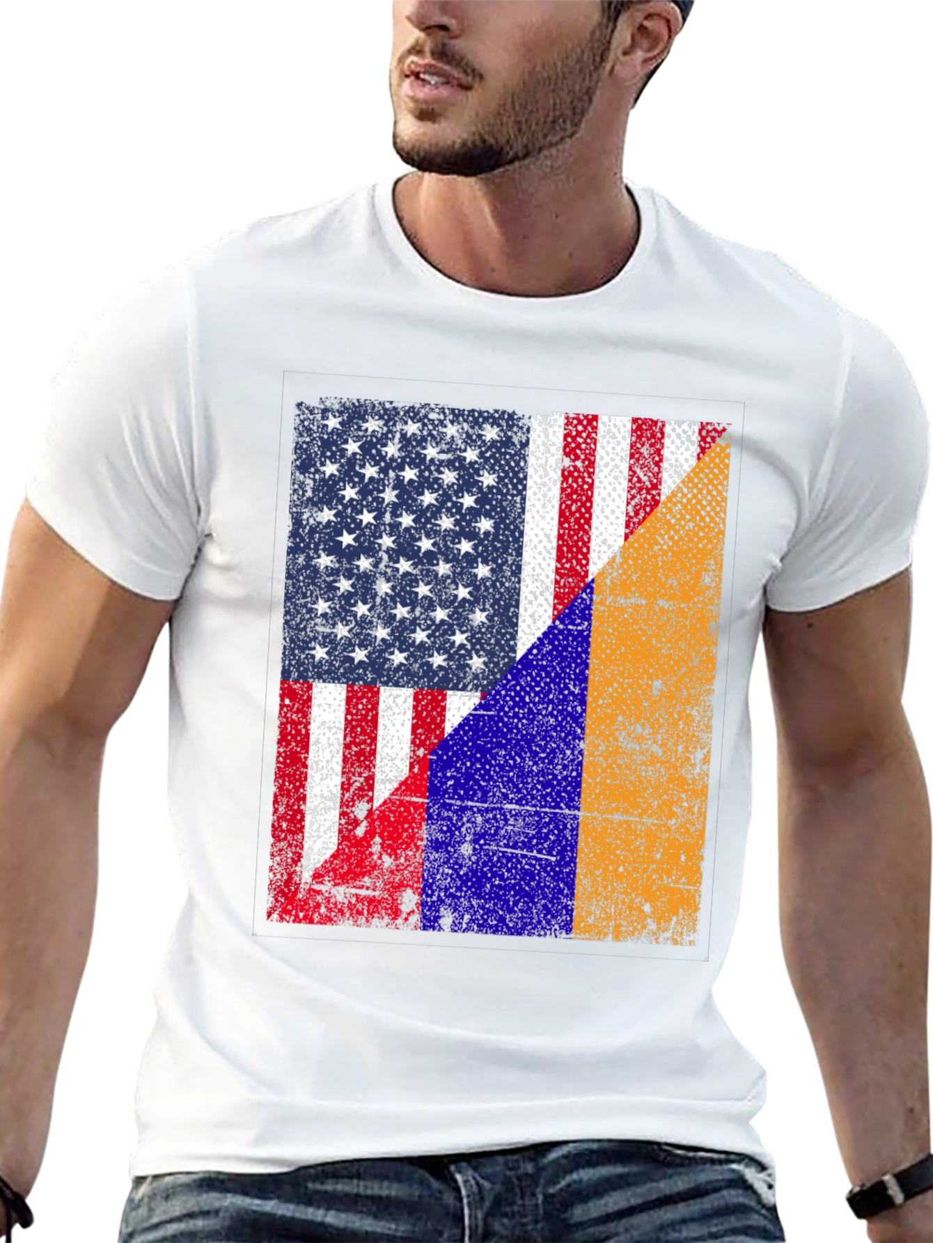 USA and Armenia Flag T-Shirt