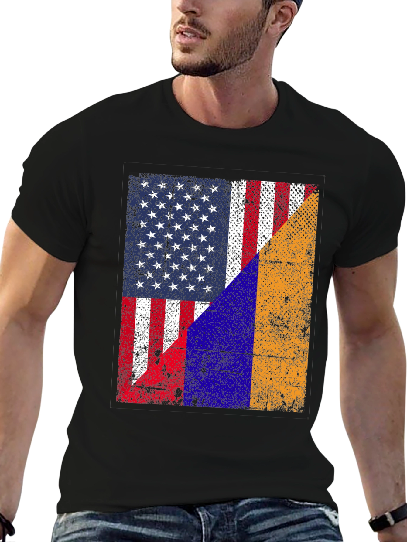 USA and Armenia Flag T-Shirt