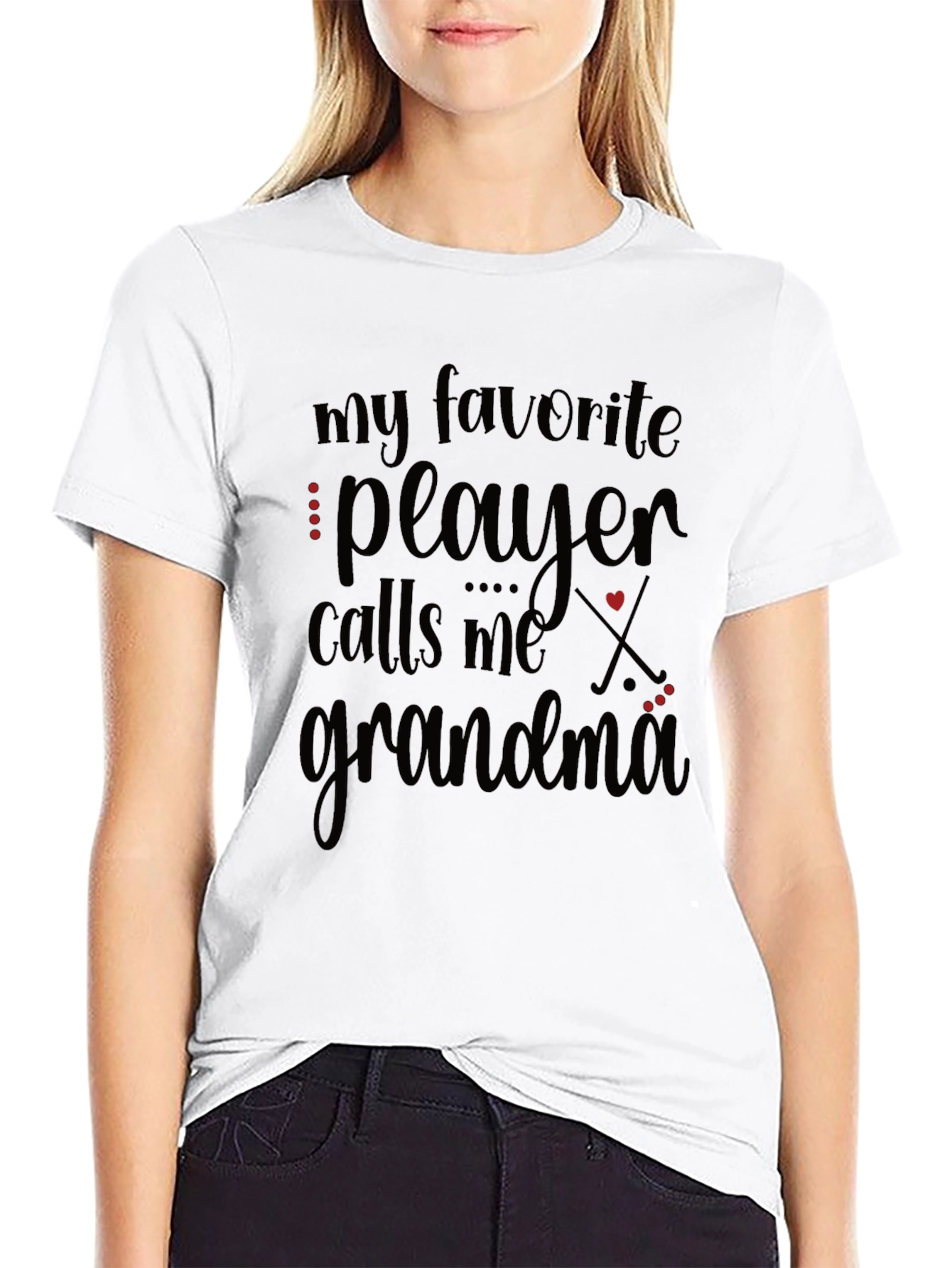 My Favorite Player Calls Me Grandma Black Tee