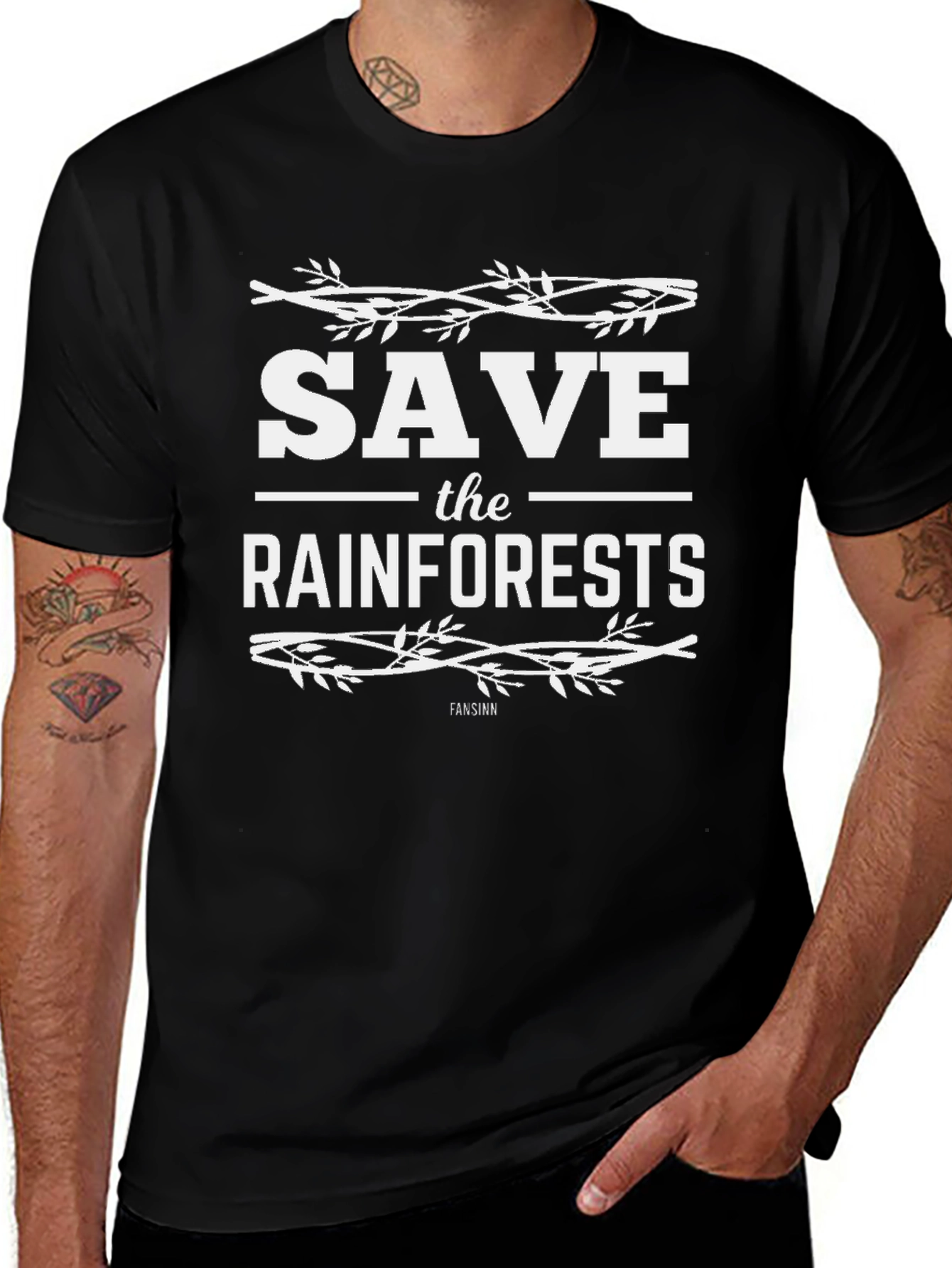 Save the Rainforests Graphic Tee - Black