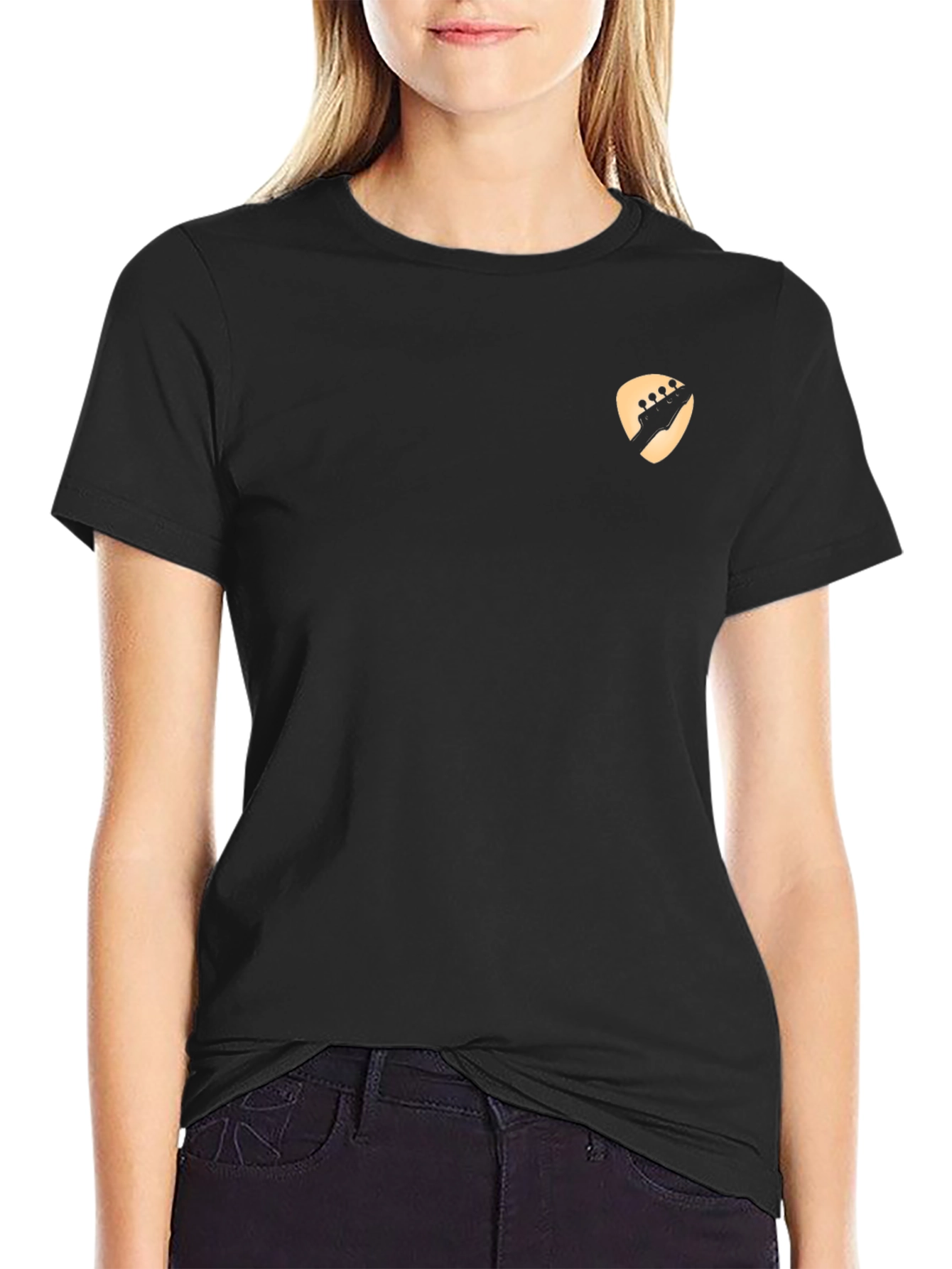Guitar Pick Graphic Tee - Black