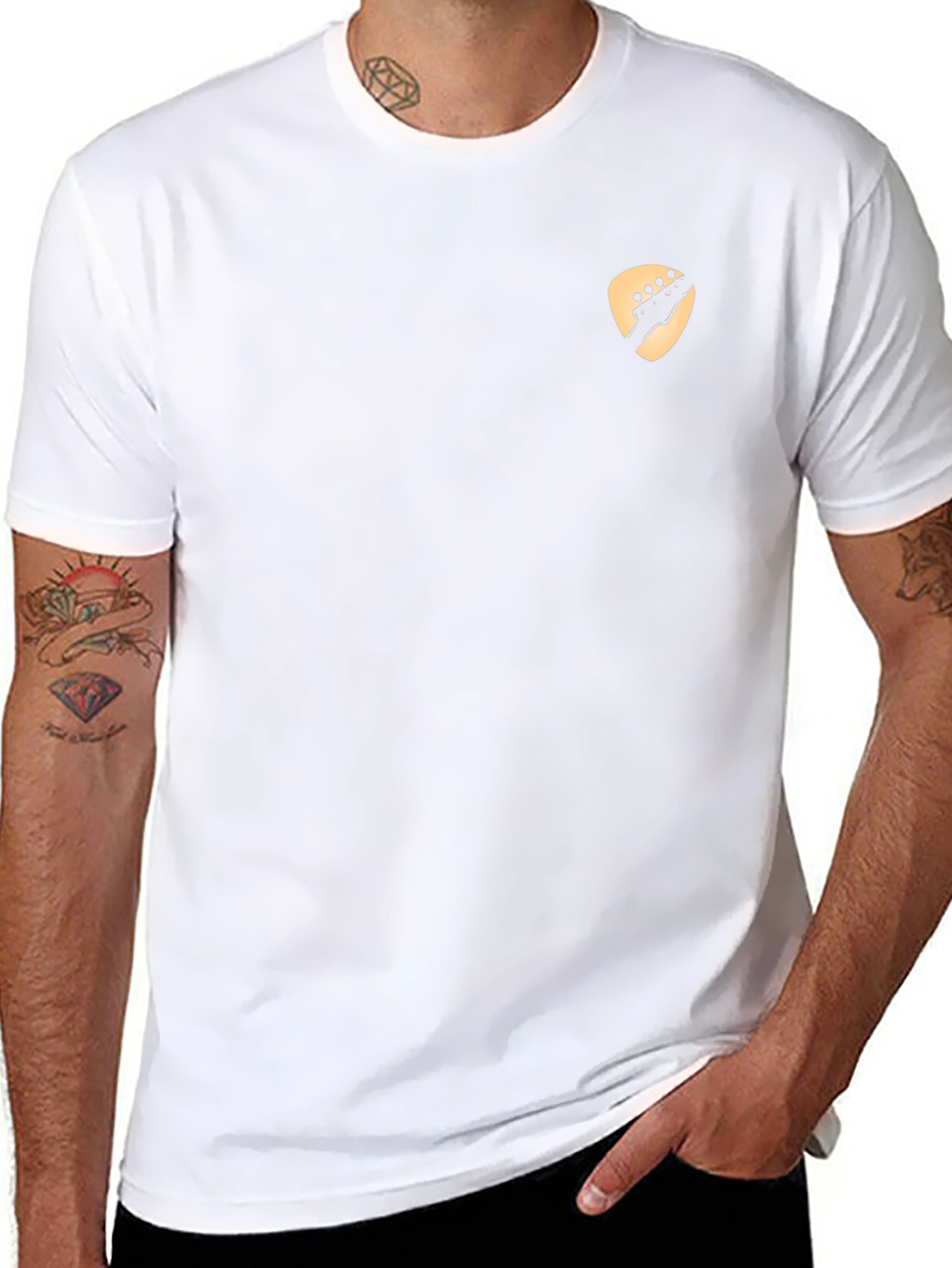 Guitar Pick Graphic Tee - Black