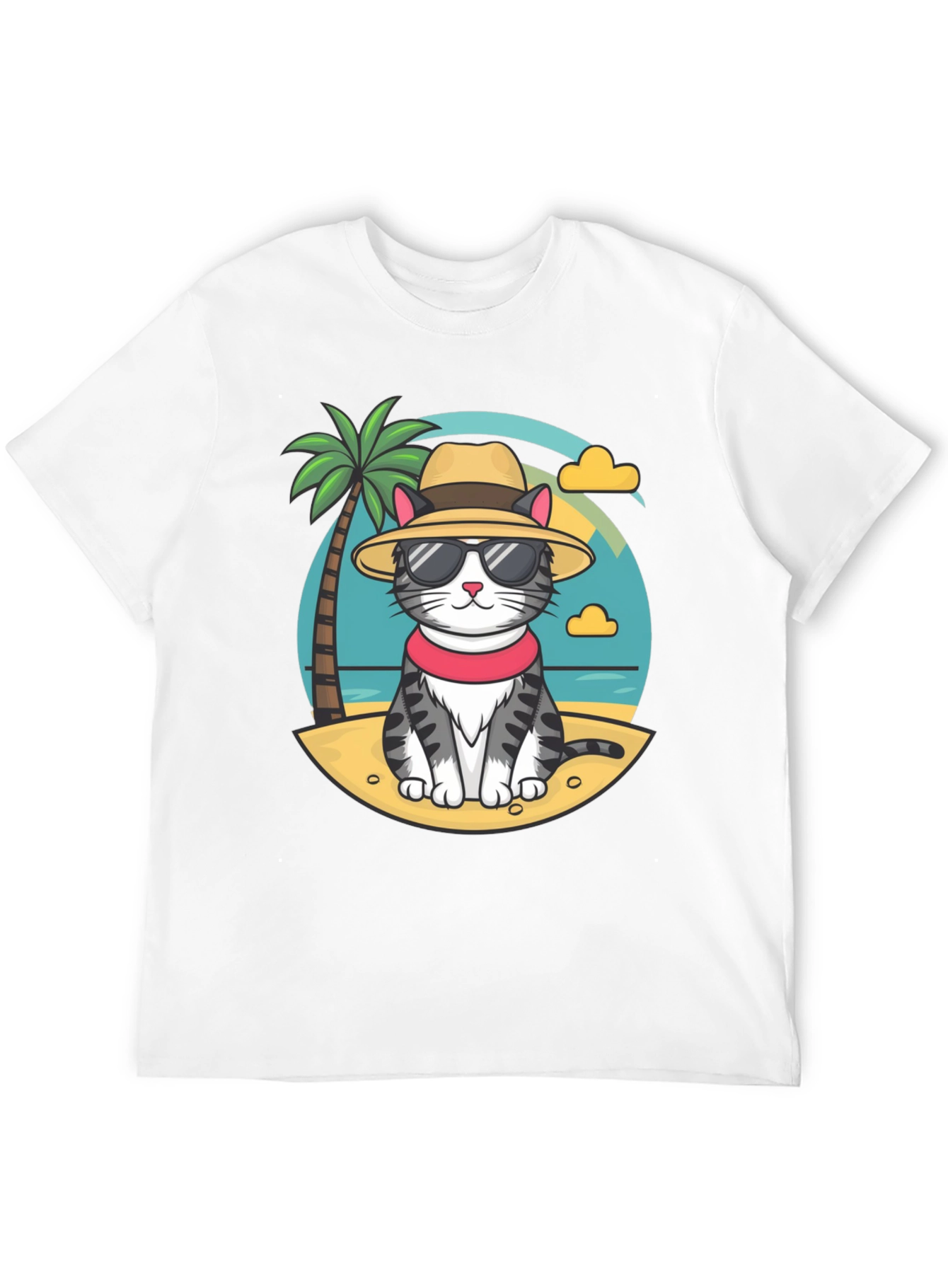 Cat Beach T-Shirt: Cool Summer Style!