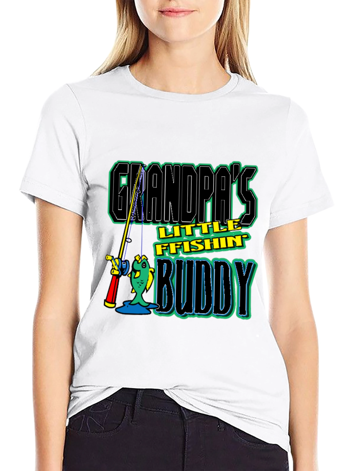 Grandpas Little Fishing Buddy T-Shirt