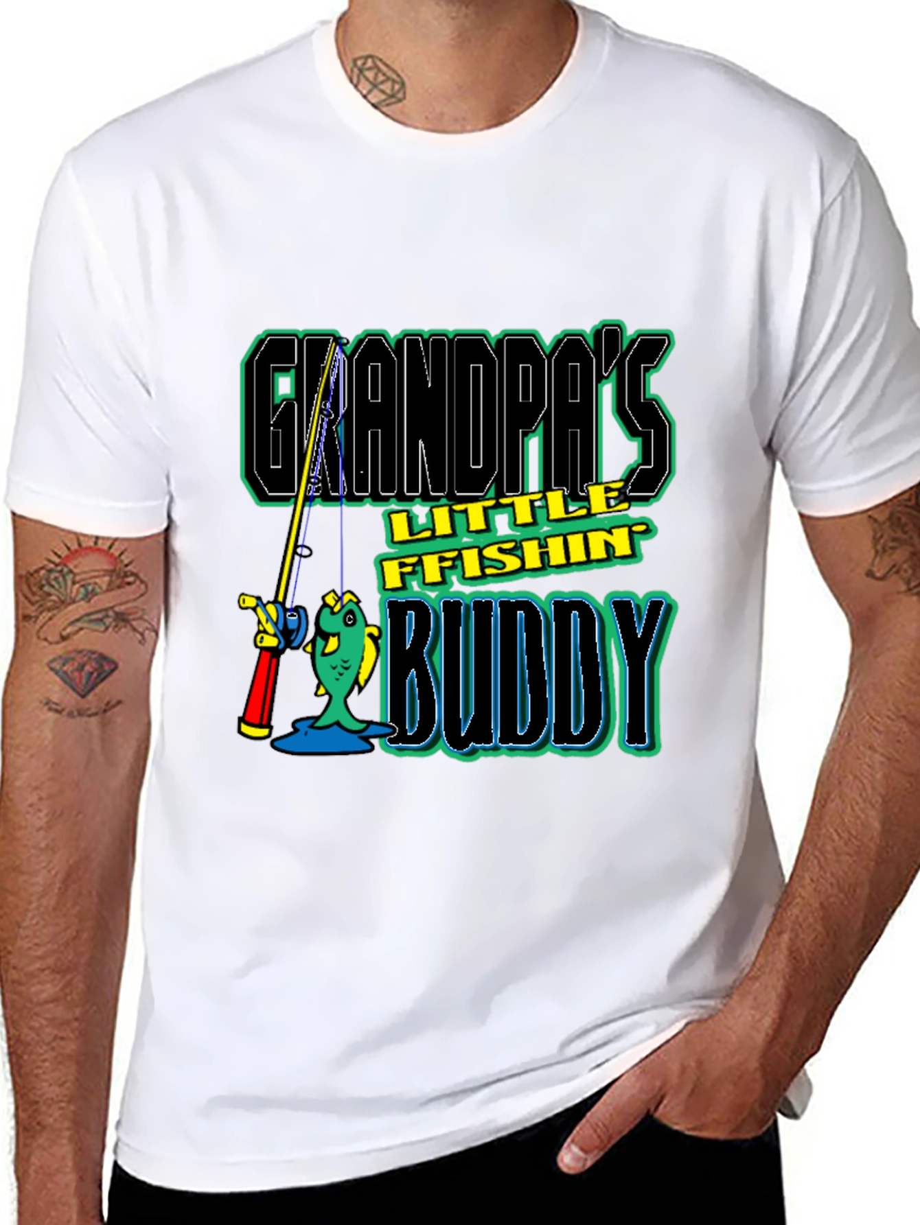 Grandpas Little Fishing Buddy T-Shirt