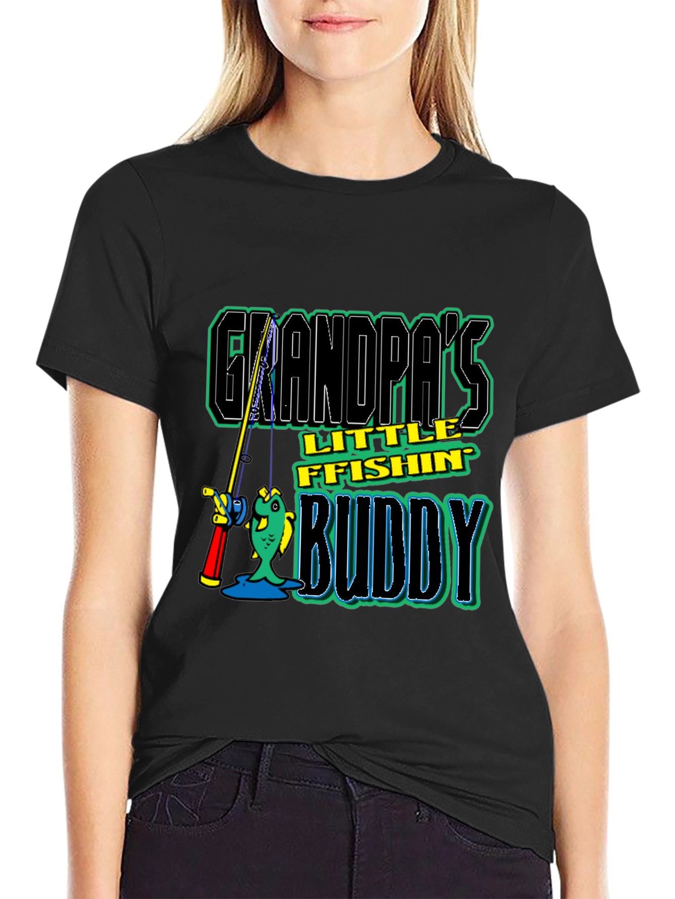 Grandpas Little Fishing Buddy T-Shirt