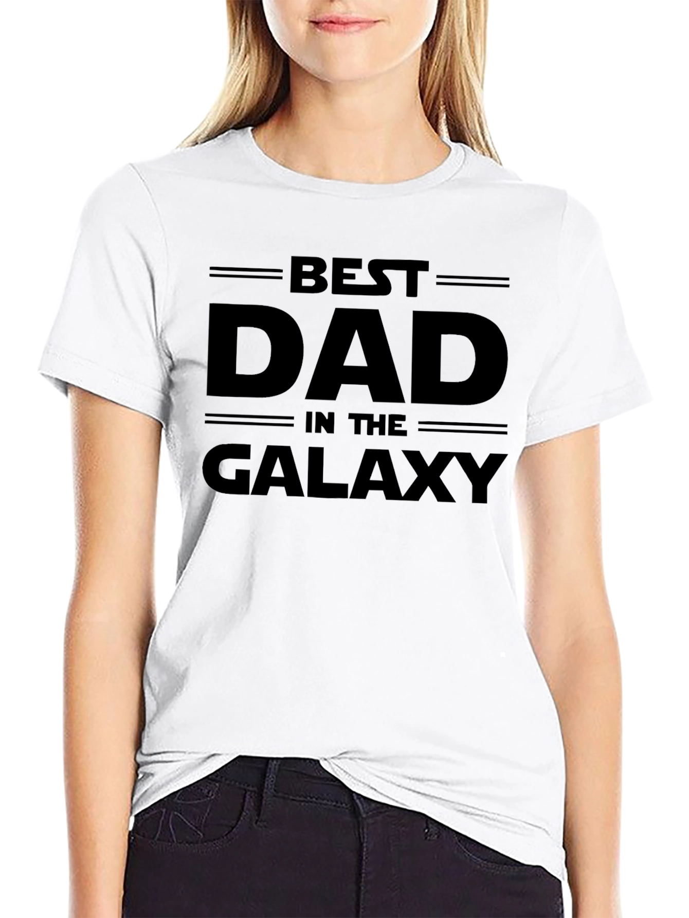 Best Dad in the Galaxy Black T-Shirt