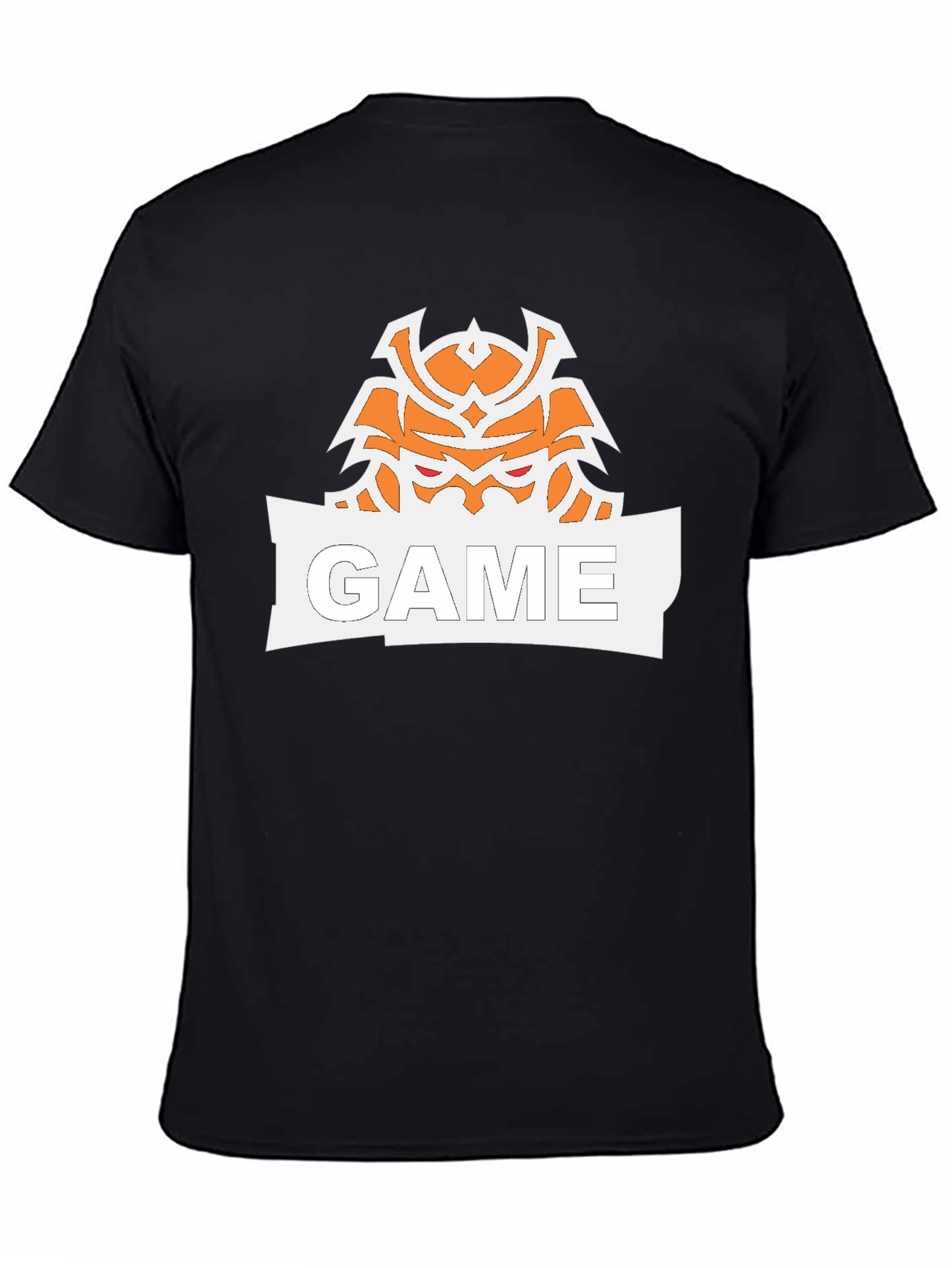 Game Samurai Graphic Print Black T-Shirt