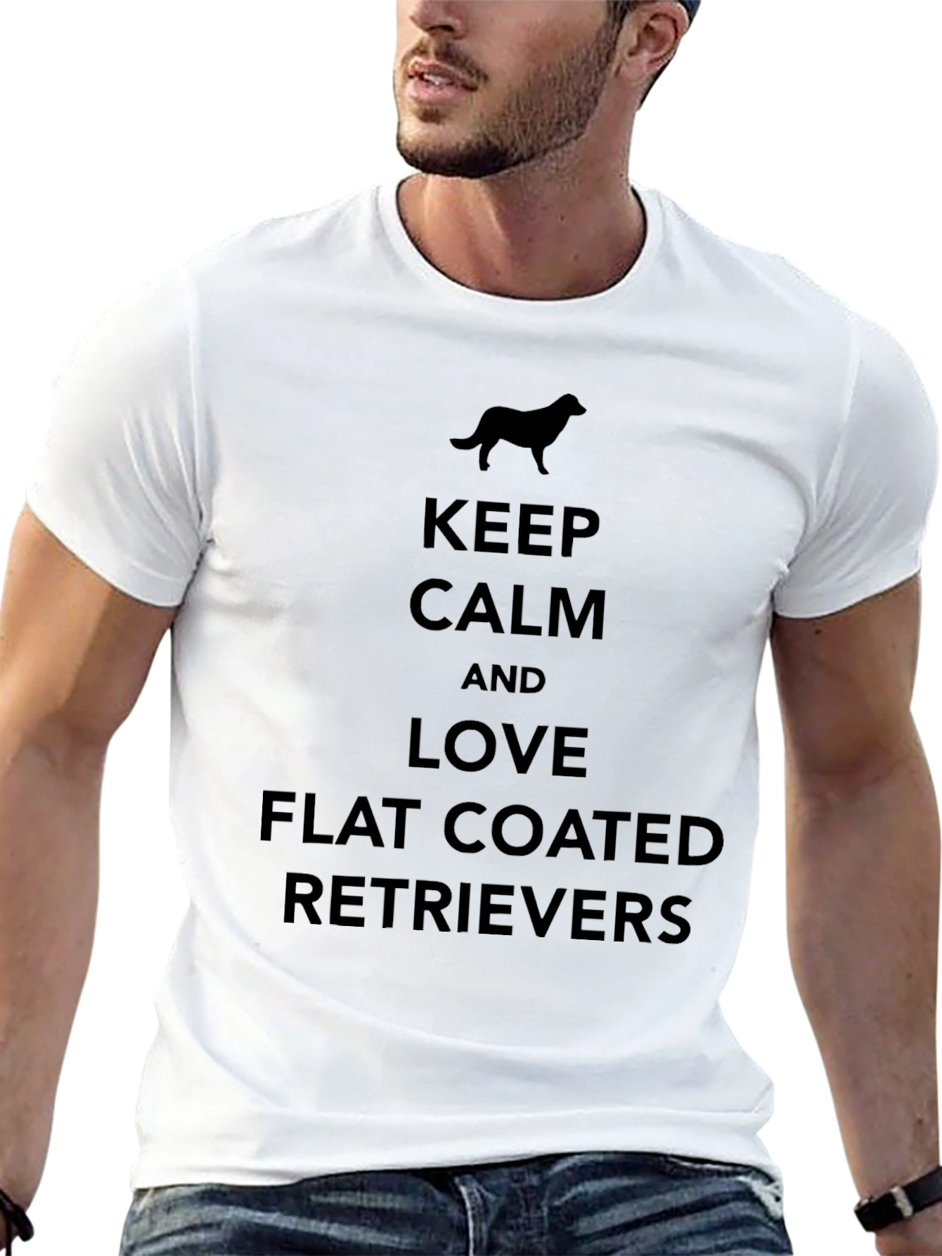 Keep Calm Flat Coated Retrievers Black T-Shirt