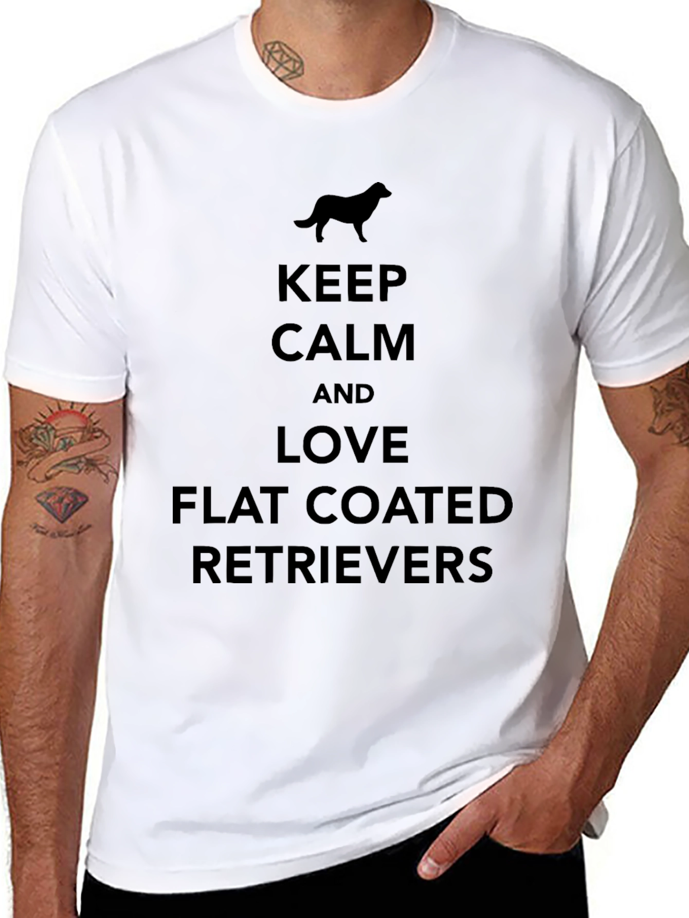 Keep Calm Flat Coated Retrievers Black T-Shirt