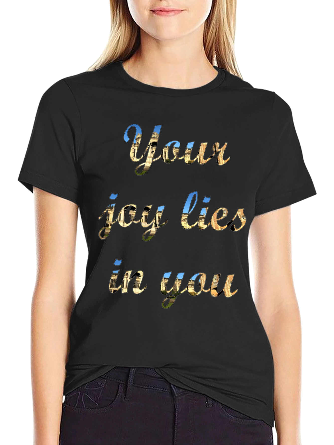 Inspirational Your Joy Lies Within Black T-Shirt
