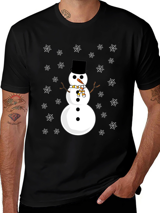Snowman Graphic Tee - Festive Holiday Shirt
