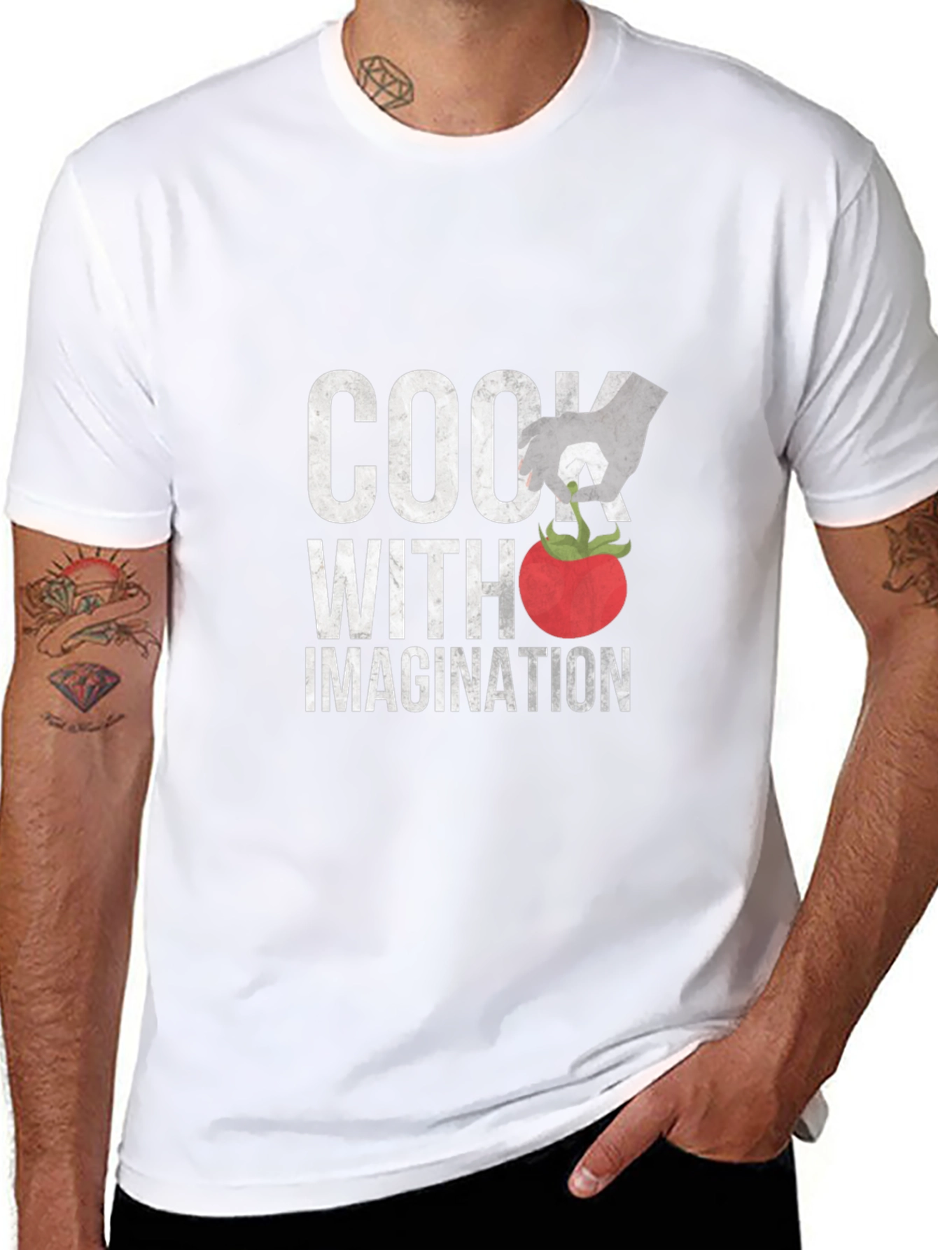 Cook With Imagination Graphic T-Shirt - Unisex Black Tee