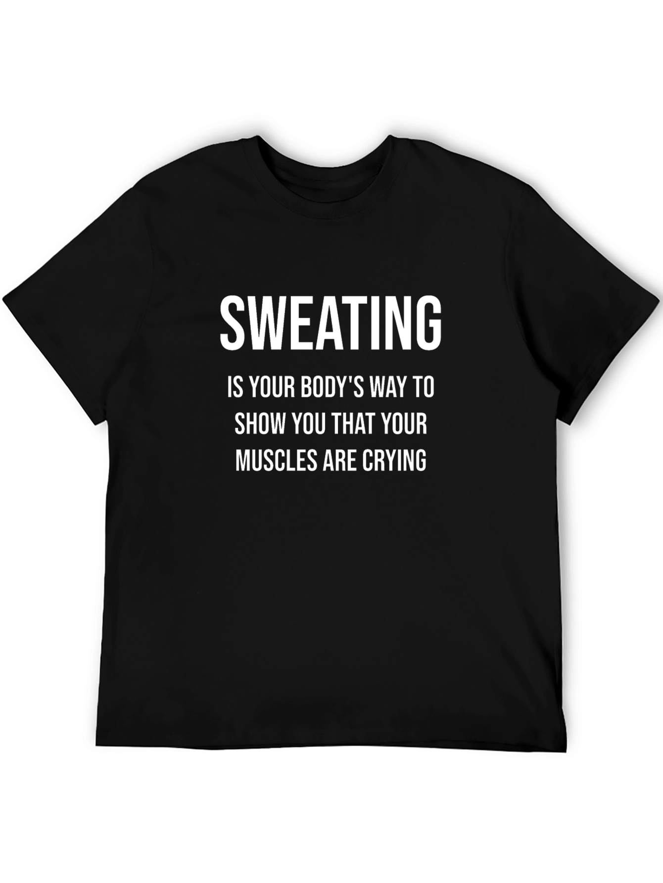Sweating Muscles Humor Graphic Tee