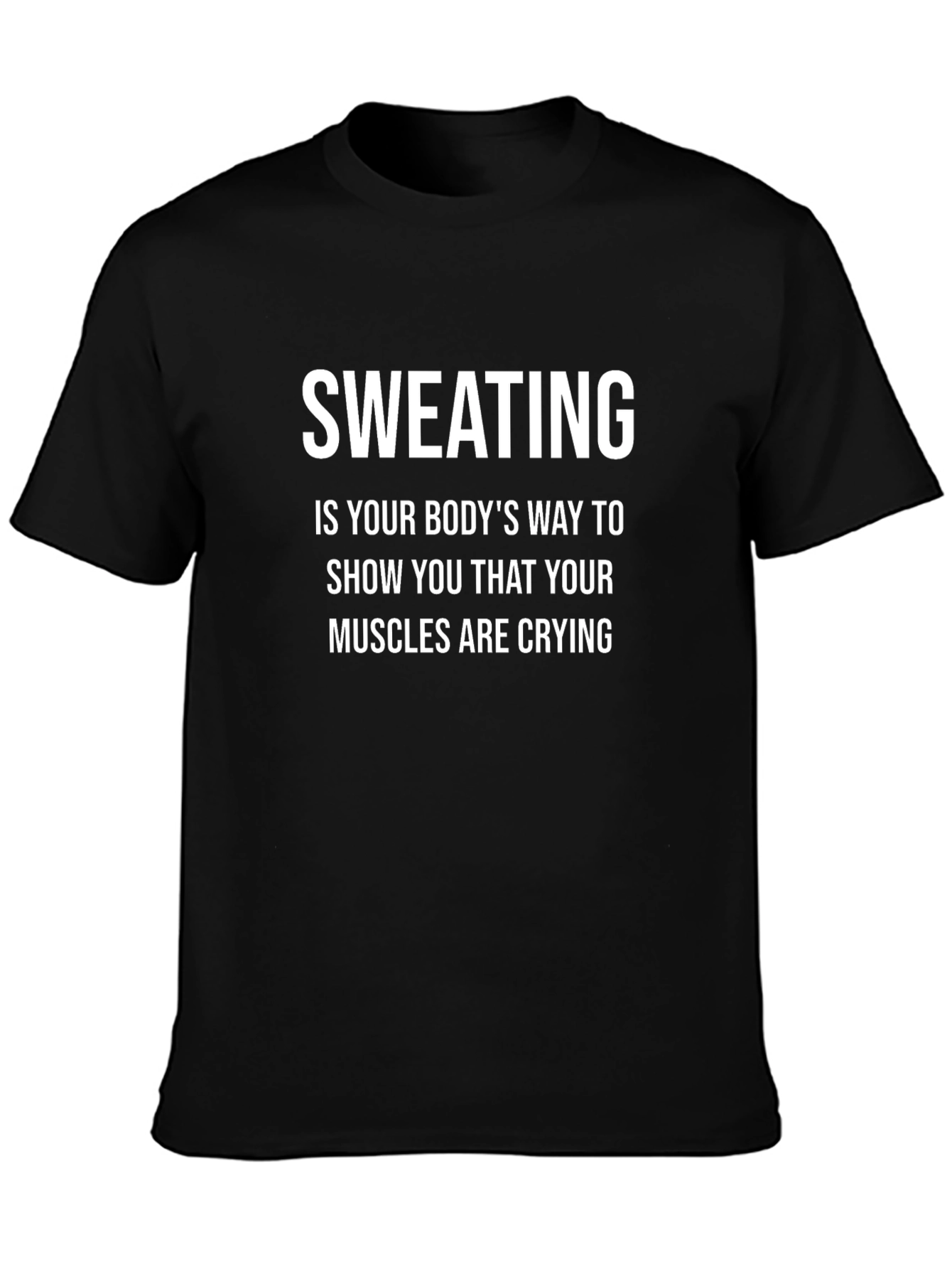 Sweating Muscles Humor Graphic Tee