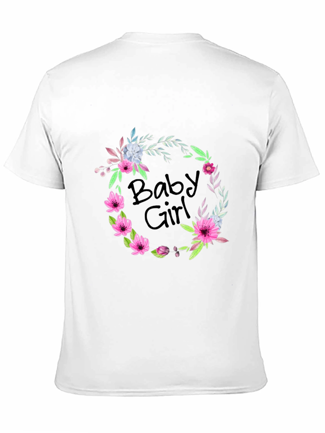 Baby Girl Floral Wreath T-Shirt