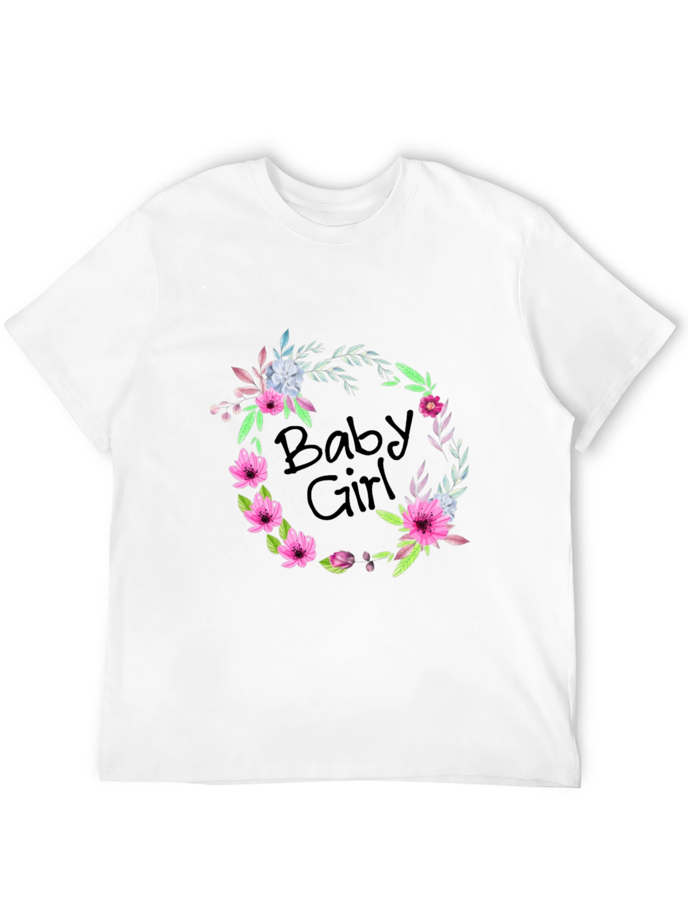 Baby Girl Floral Wreath T-Shirt