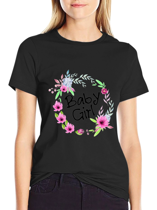Baby Girl Floral Wreath T-Shirt