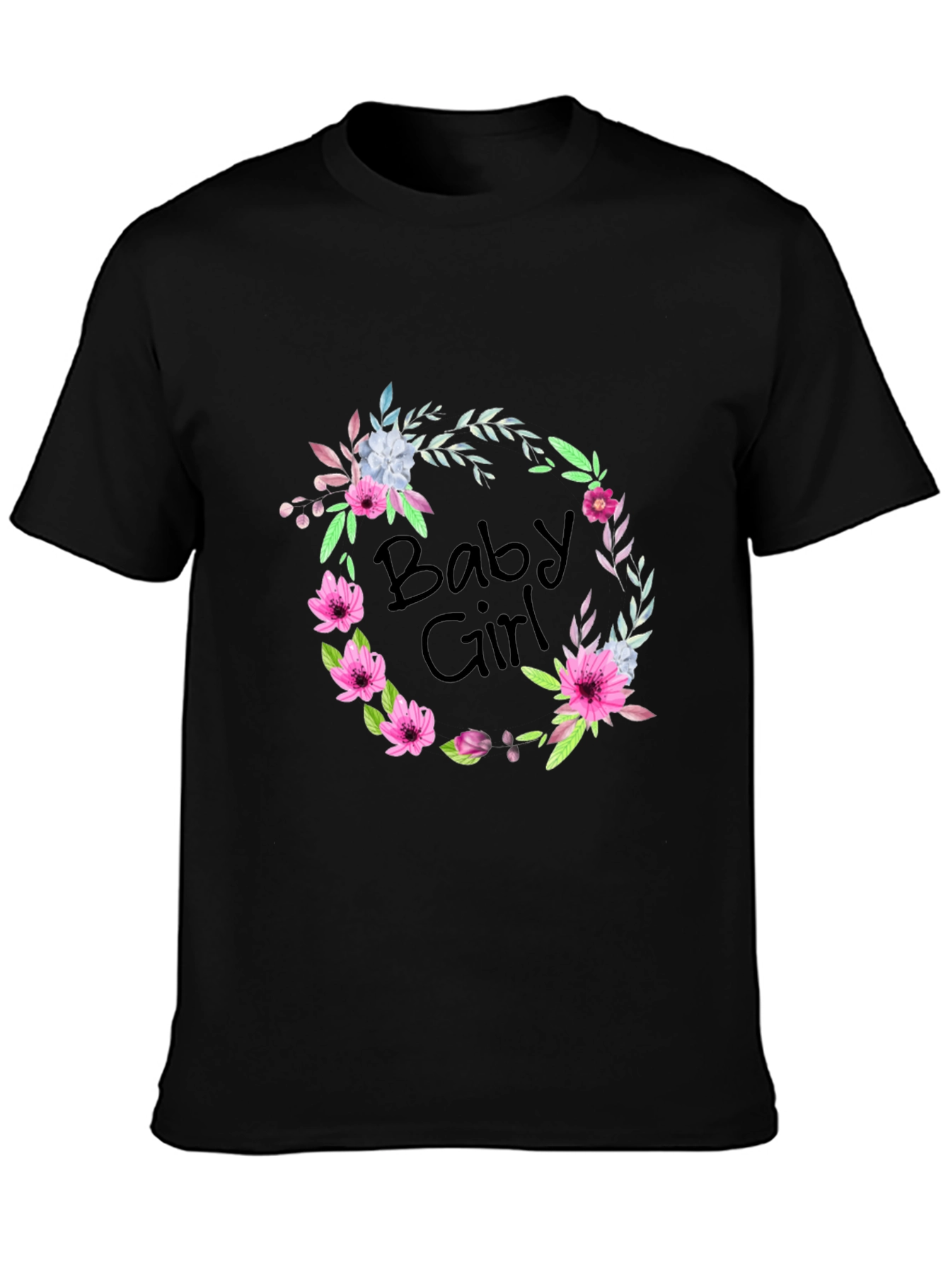 Baby Girl Floral Wreath T-Shirt