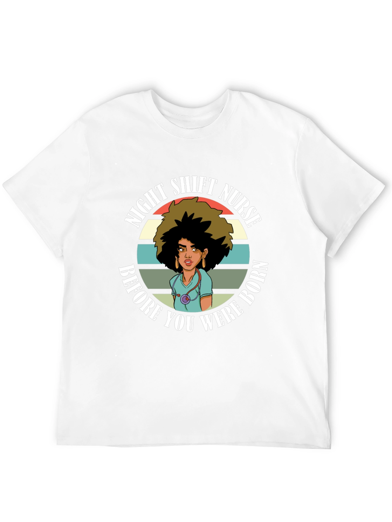 Night Shift Nurse T-Shirt - Retro Design