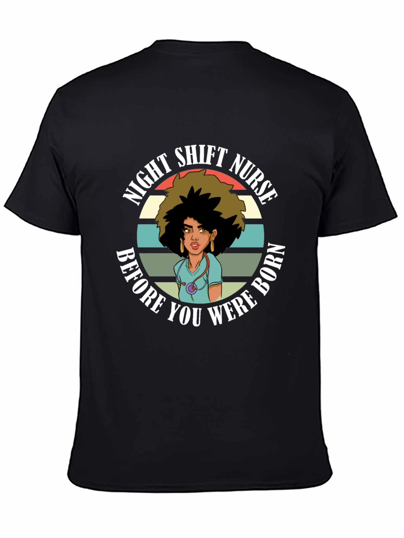 Night Shift Nurse T-Shirt - Retro Design