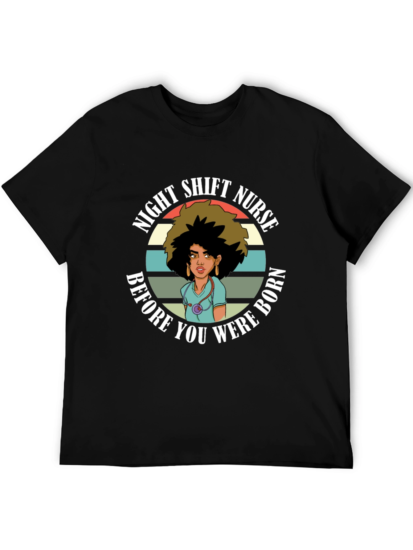 Night Shift Nurse T-Shirt - Retro Design