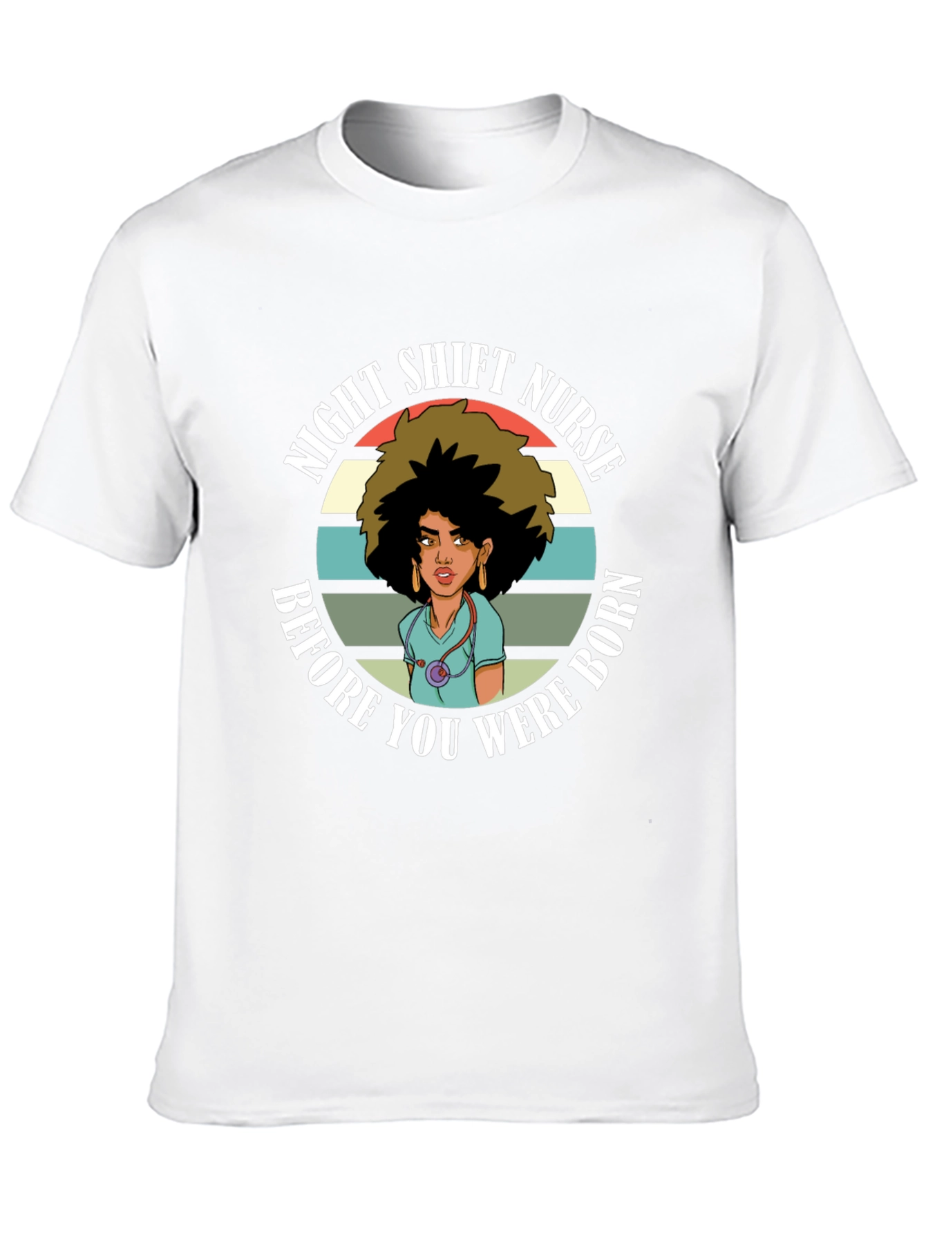 Night Shift Nurse T-Shirt - Retro Design