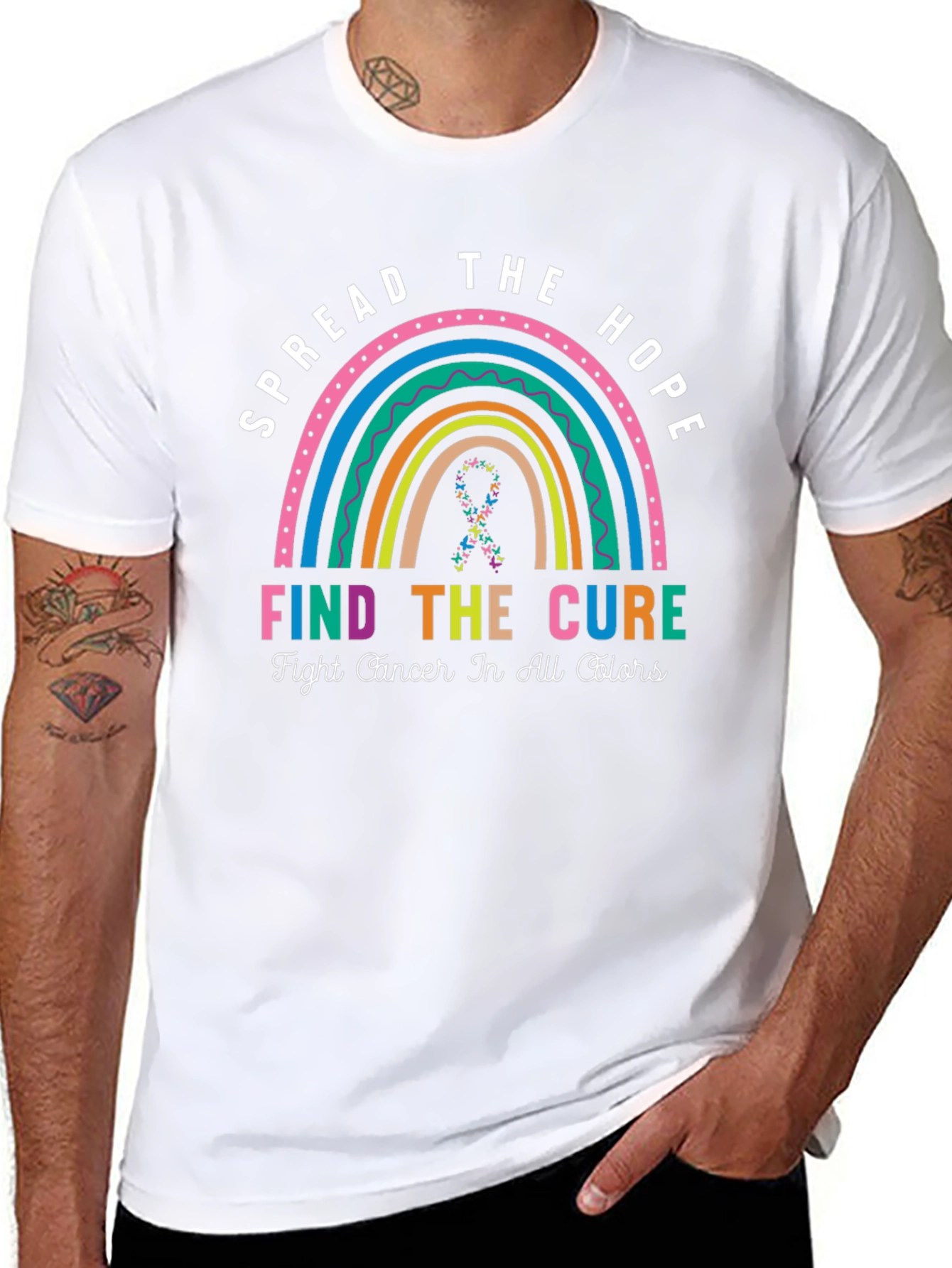 Spread Hope Cancer Awareness Rainbow T-Shirt