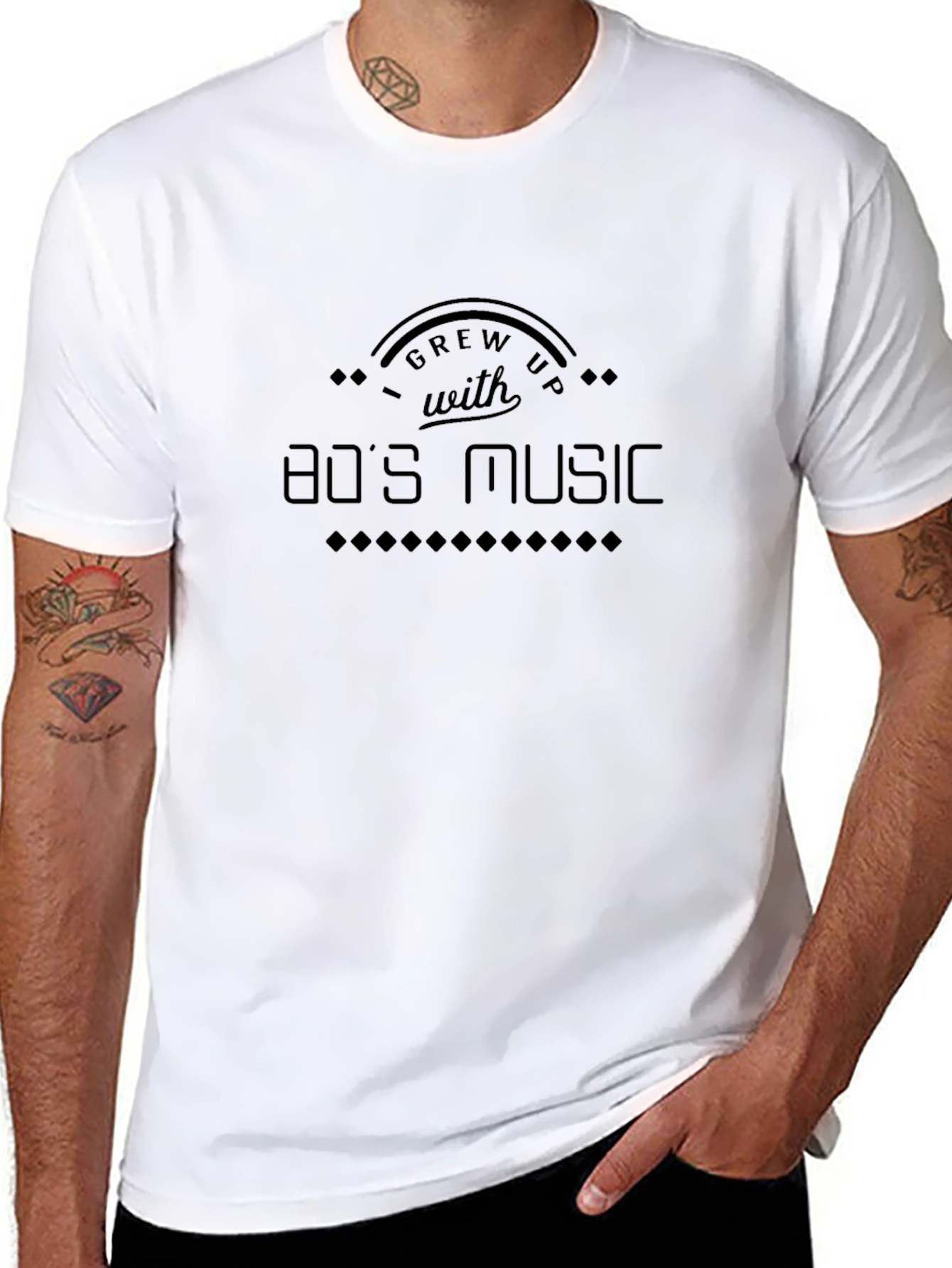 80s Music Fan Black T-Shirt