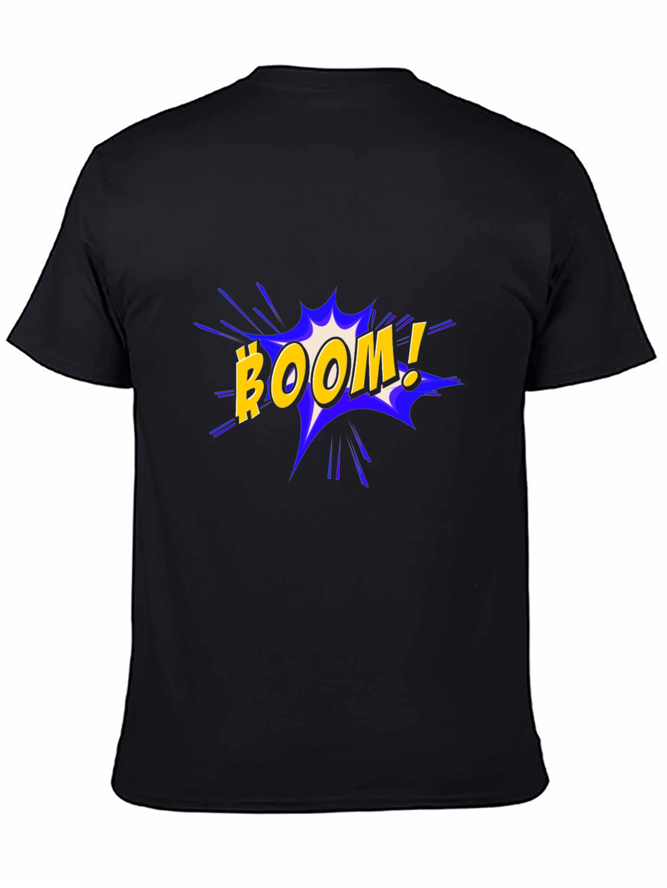 Boom Comic Style Black T-Shirt