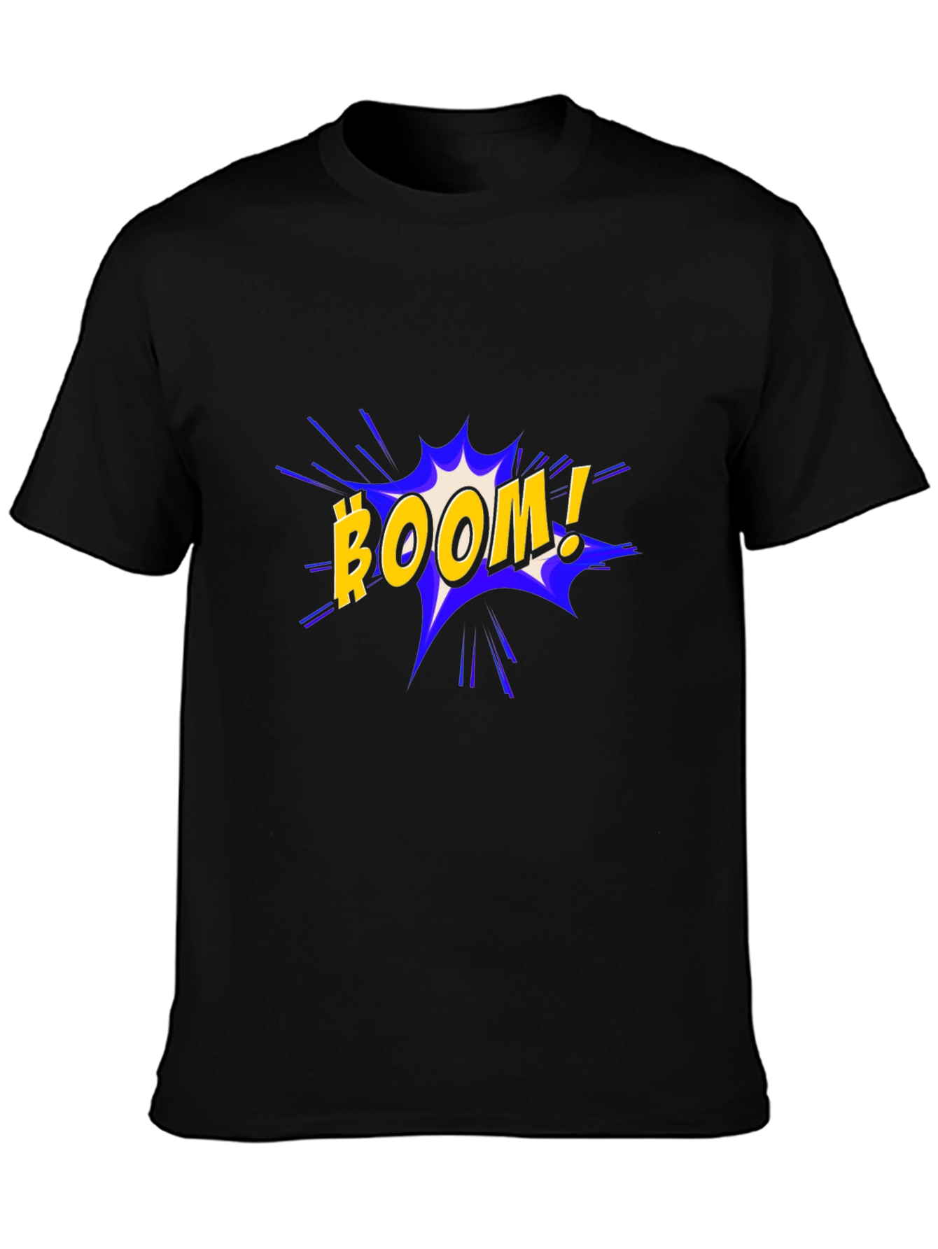 Boom Comic Style Black T-Shirt