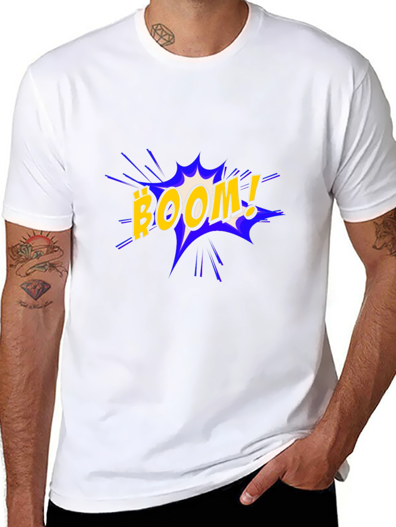 Boom Comic Style Black T-Shirt