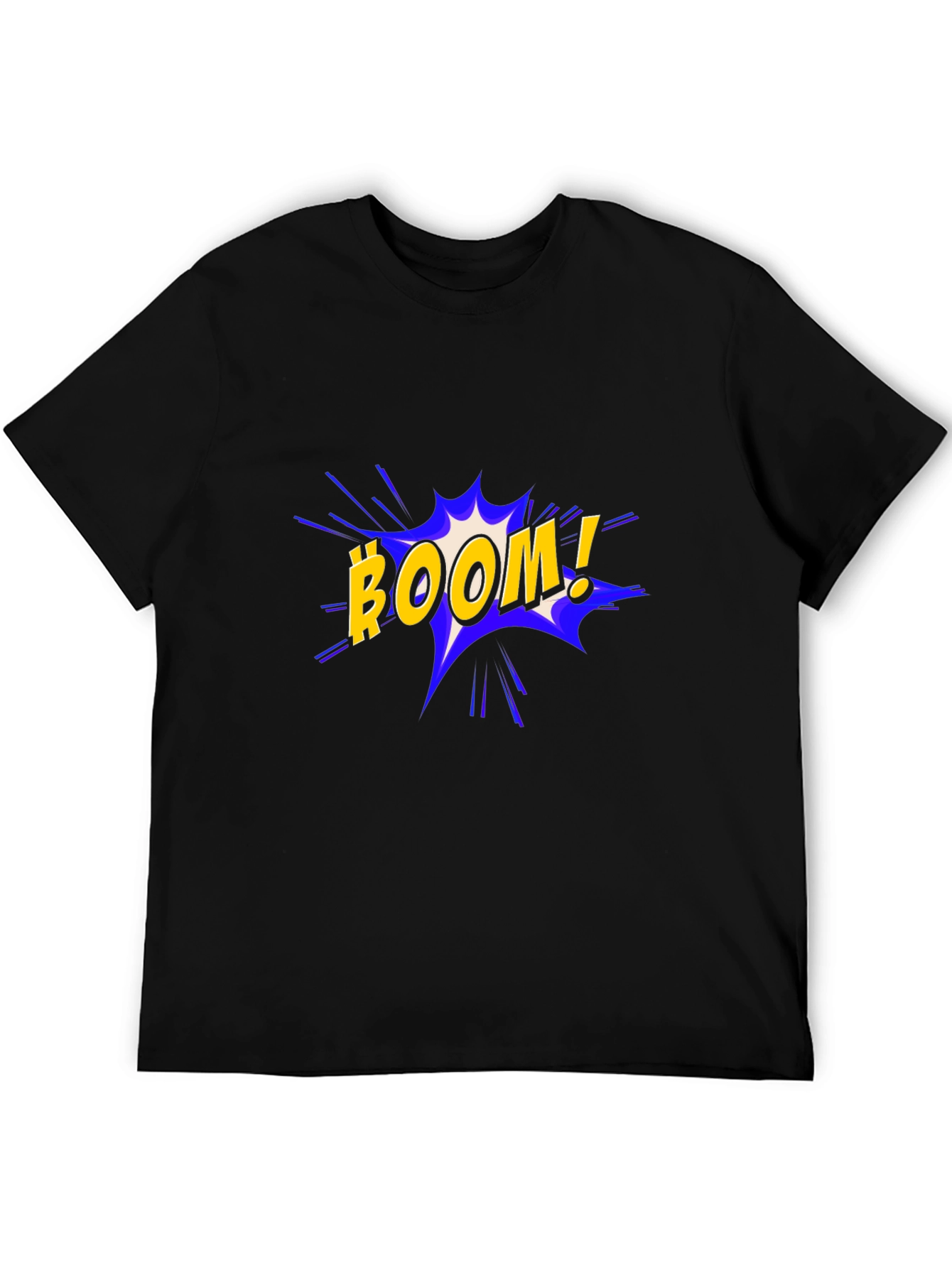 Boom Comic Style Black T-Shirt