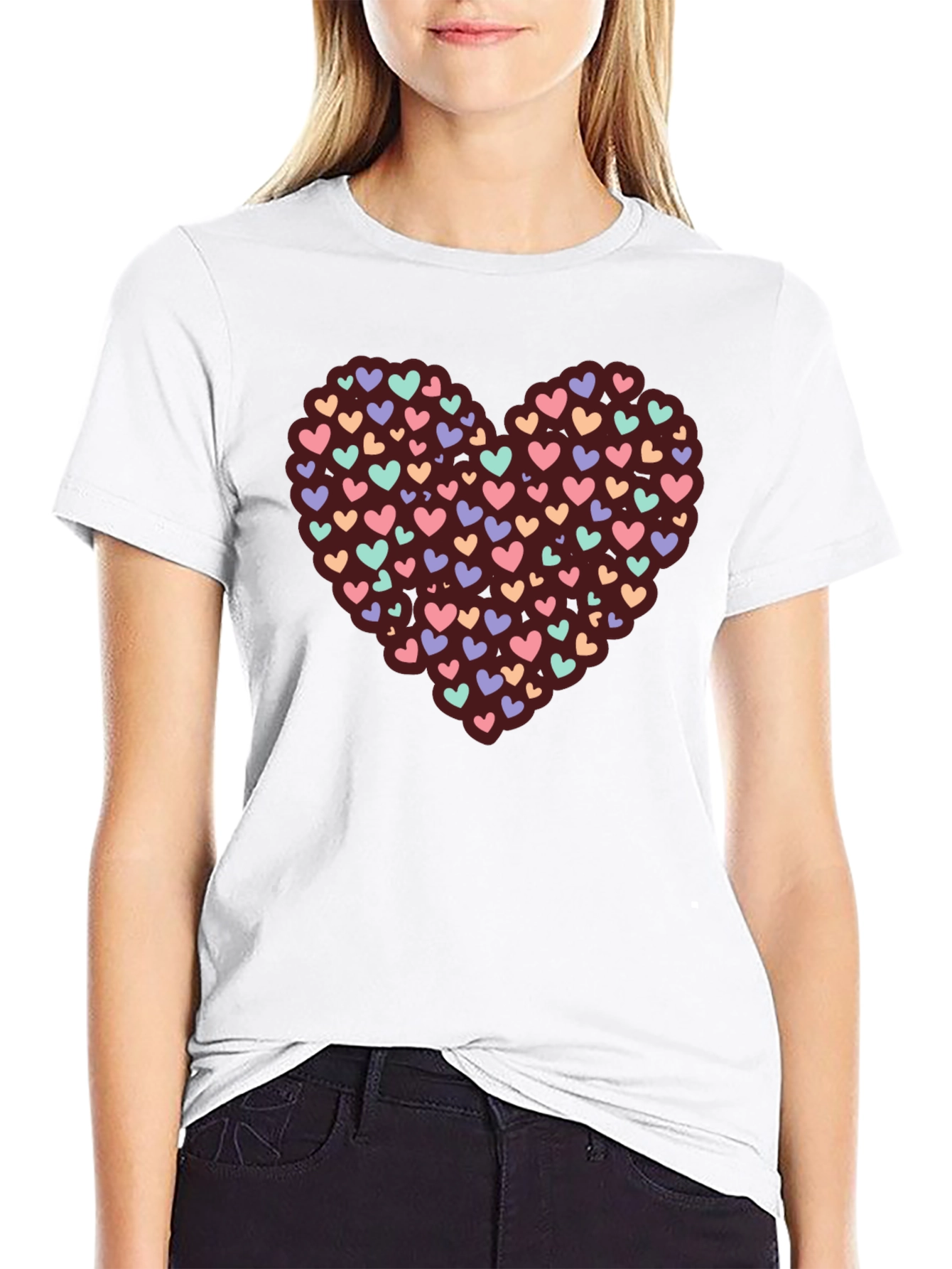 Heart Full of Love T-Shirt - Black