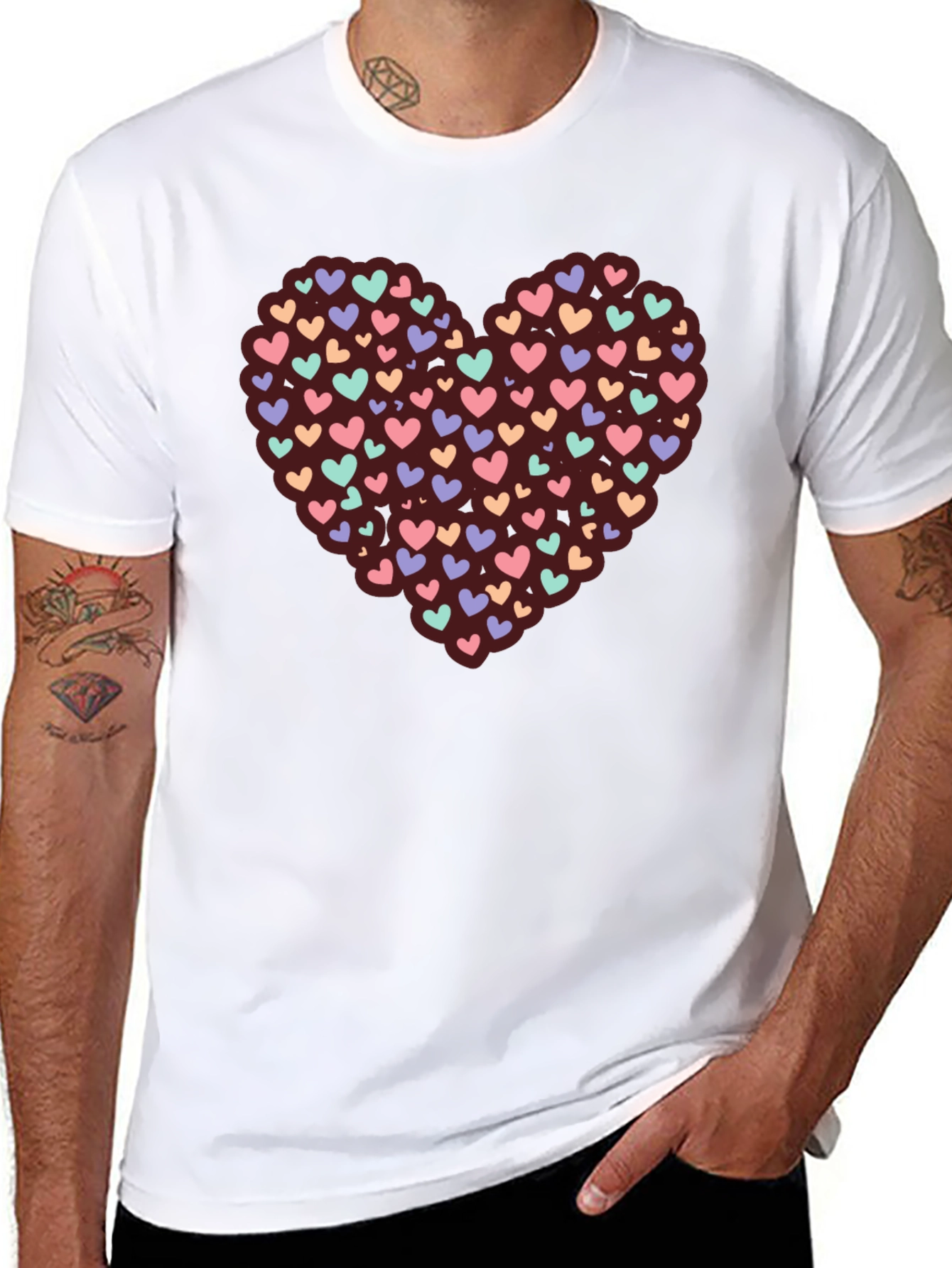 Heart Full of Love T-Shirt - Black