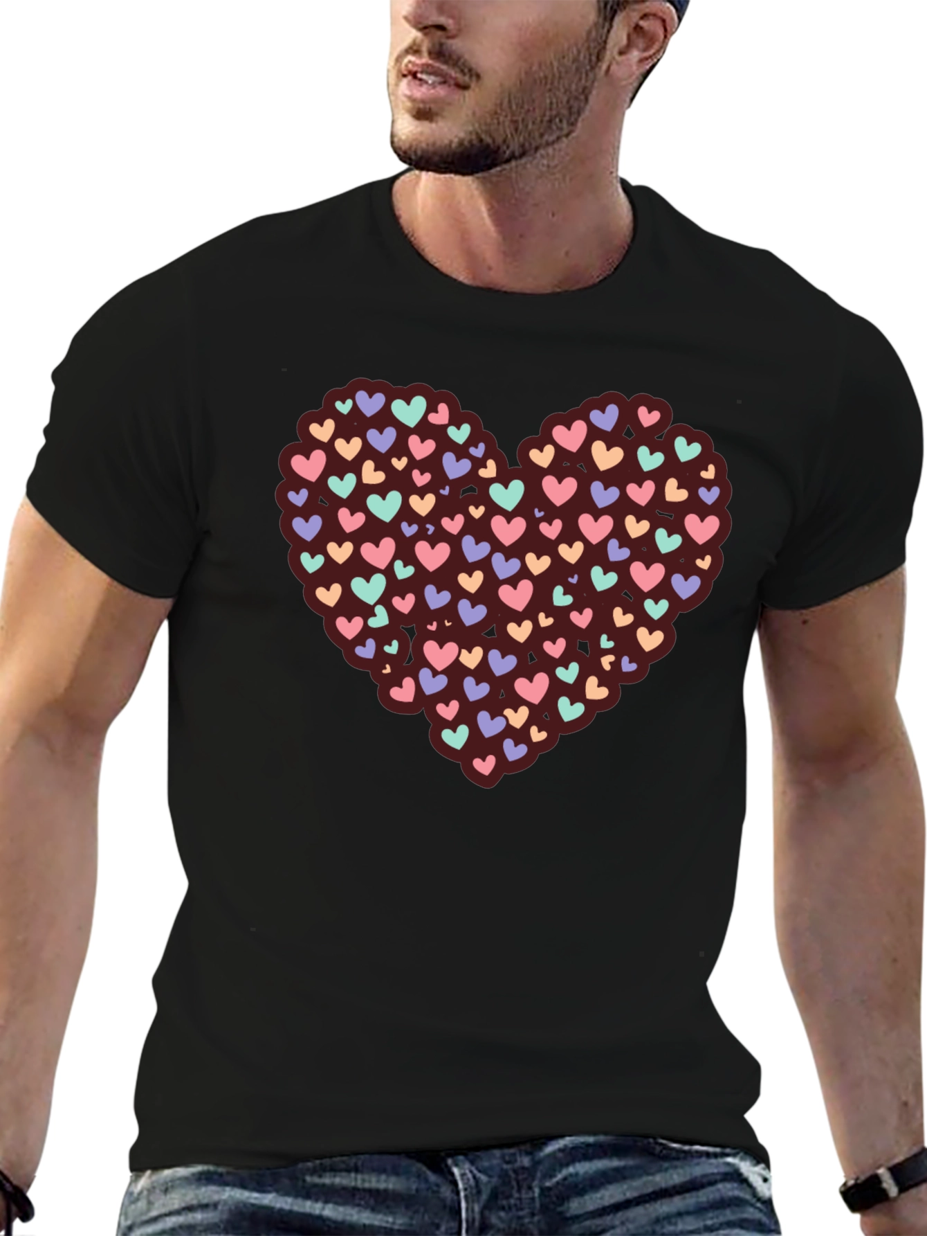 Heart Full of Love T-Shirt - Black