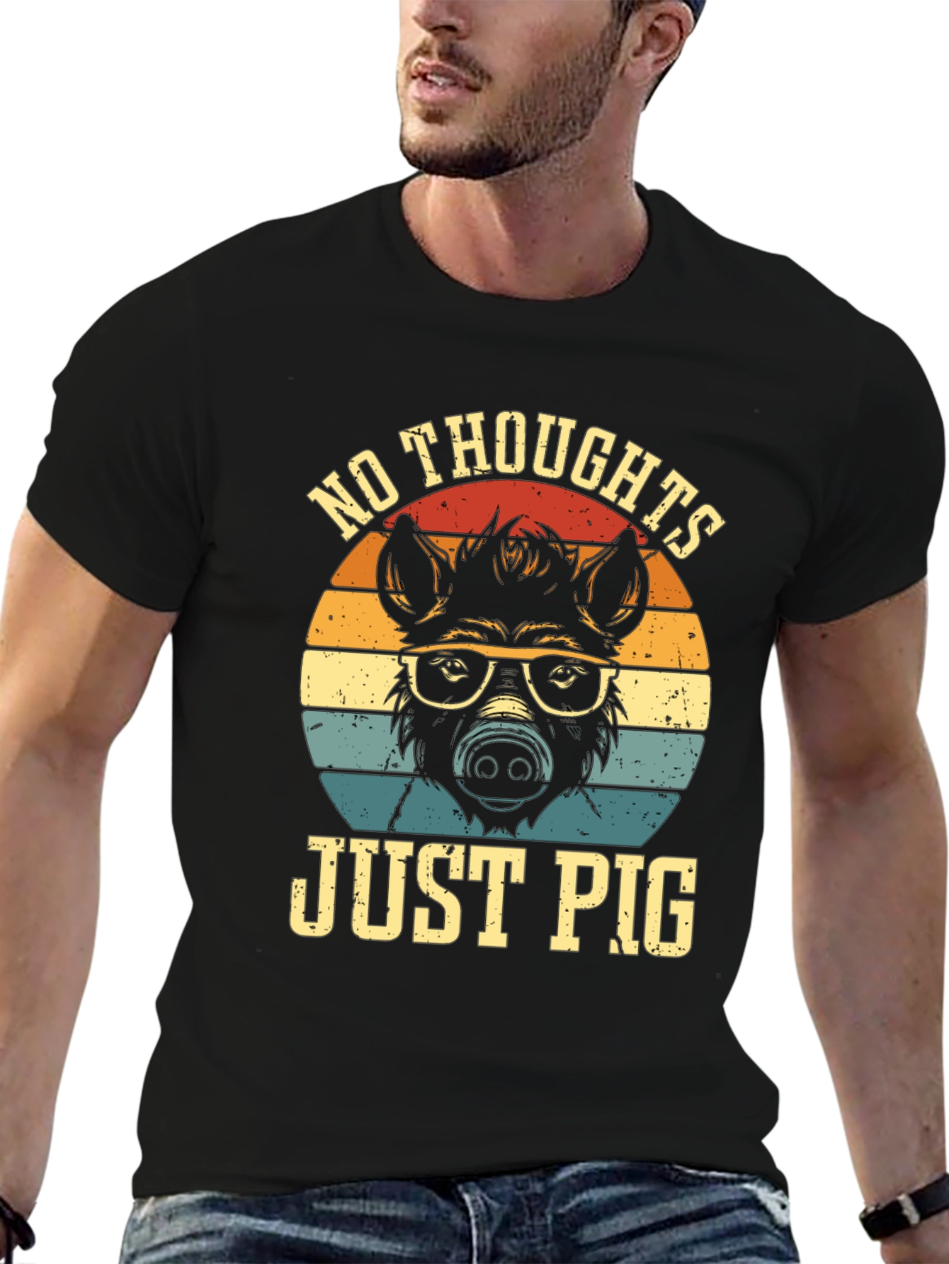 No Thoughts Just Pig Graphic Tee