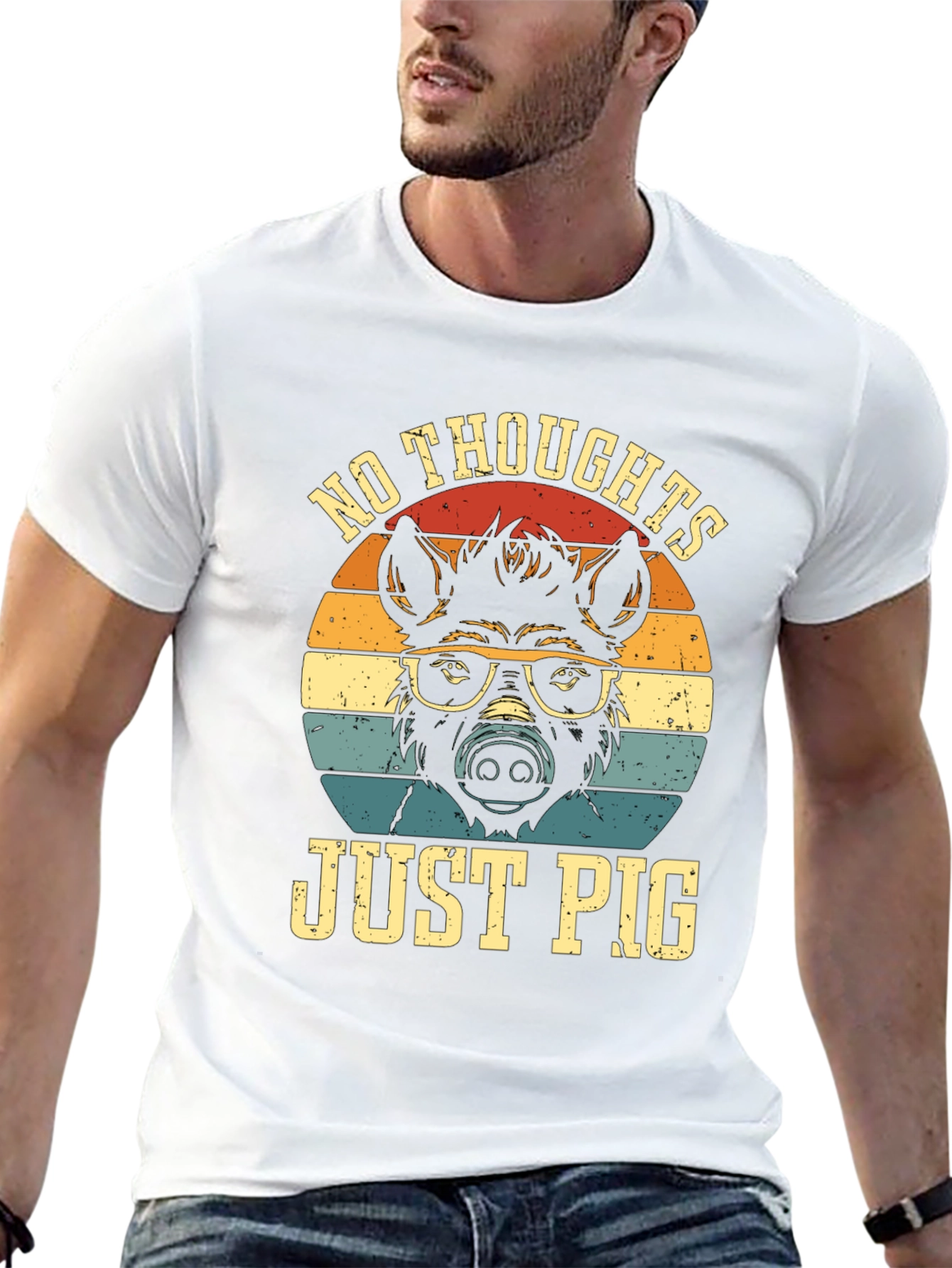 No Thoughts Just Pig Graphic Tee