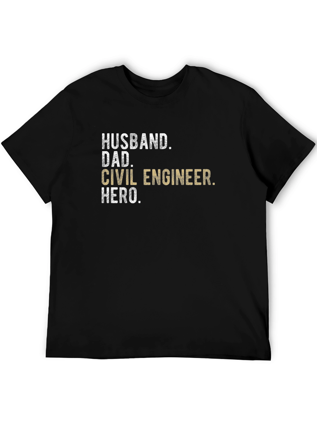 Husband Dad Civil Engineer Hero T-Shirt