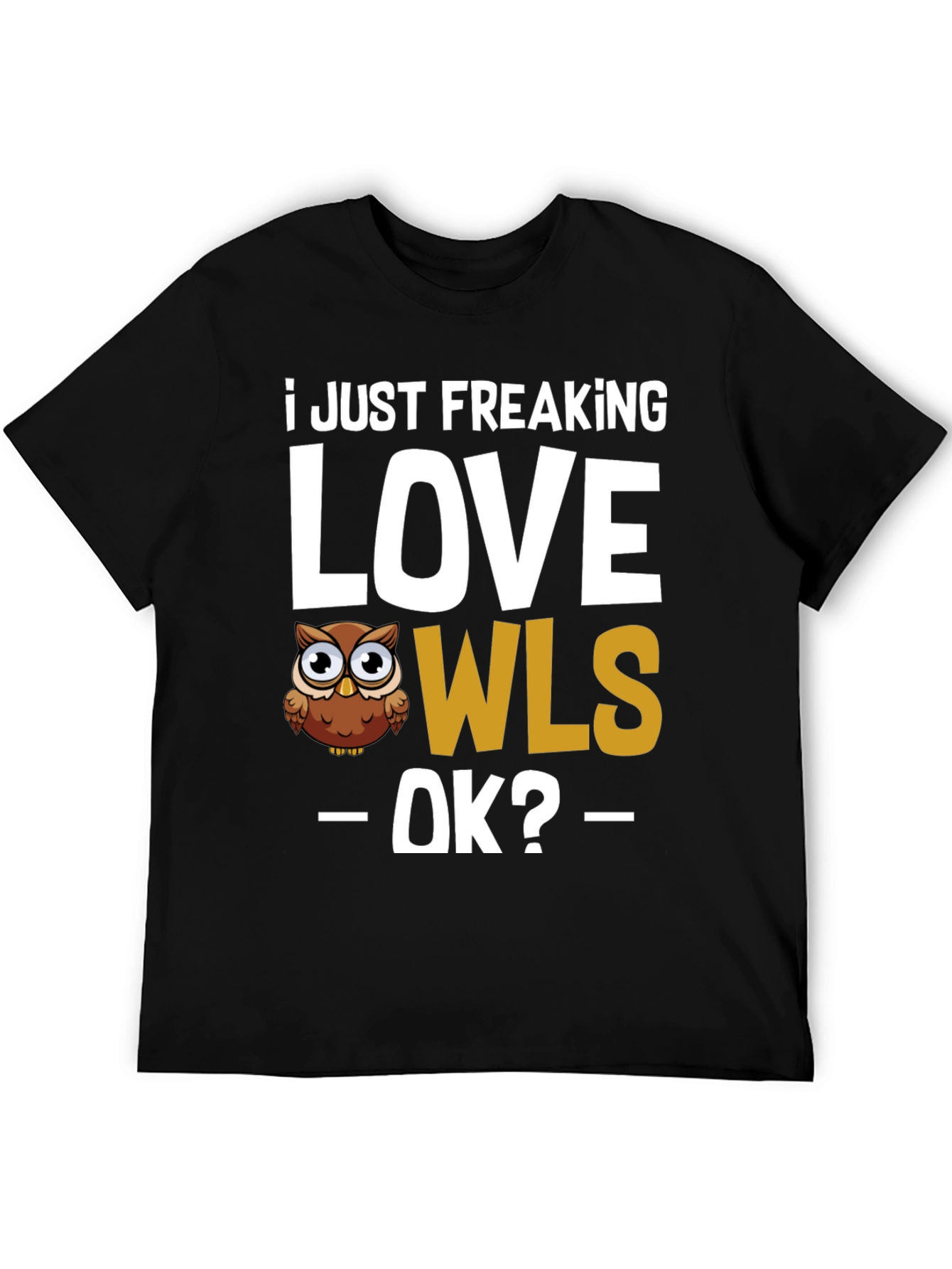 I Love Owls Black Graphic Tee