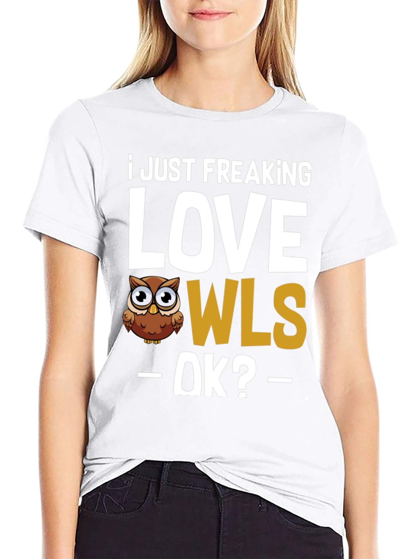 I Love Owls Black Graphic Tee