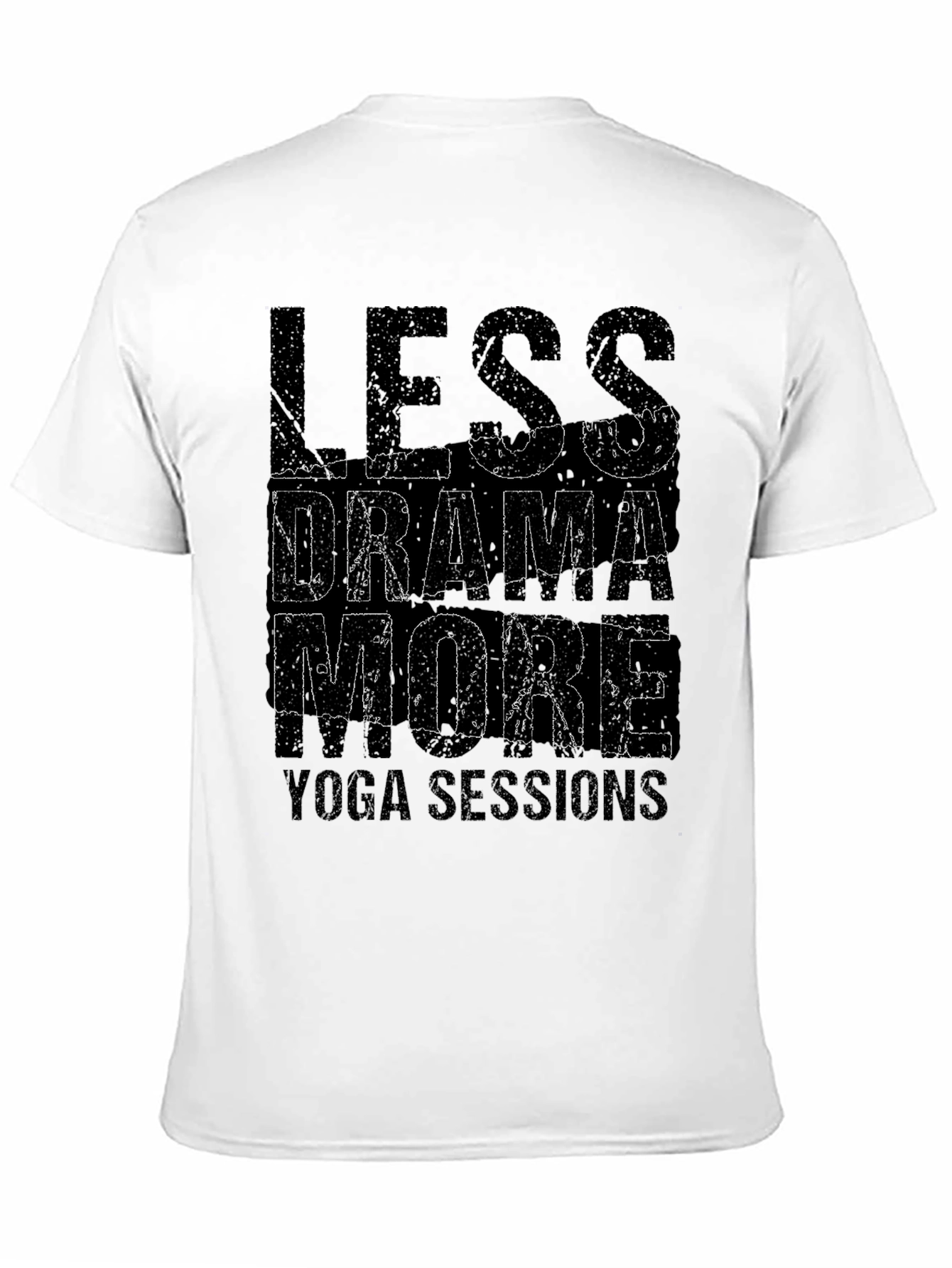 Less Drama More Yoga Black Graphic Tee