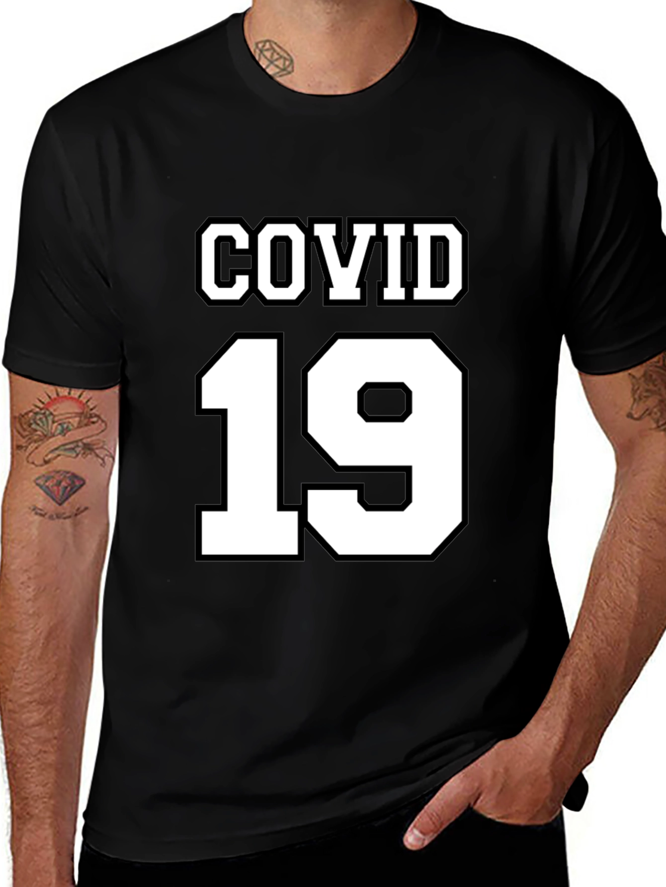 COVID-19 T-Shirt - Black Novelty Tee