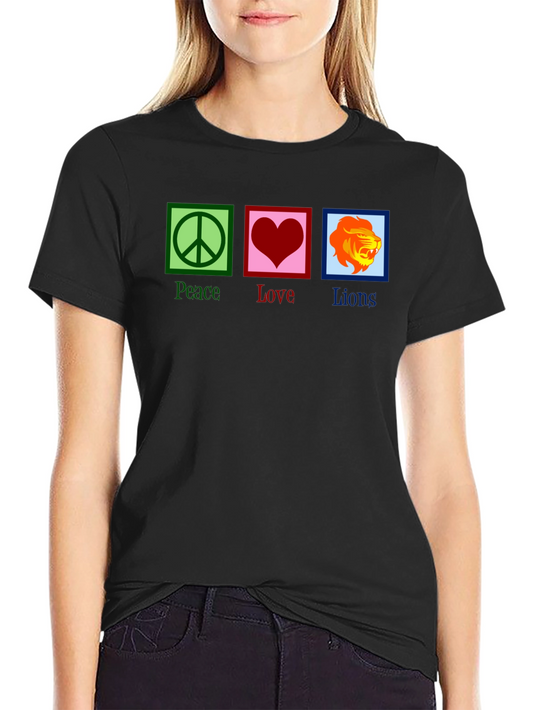 Peace Love Lions Graphic T-Shirt